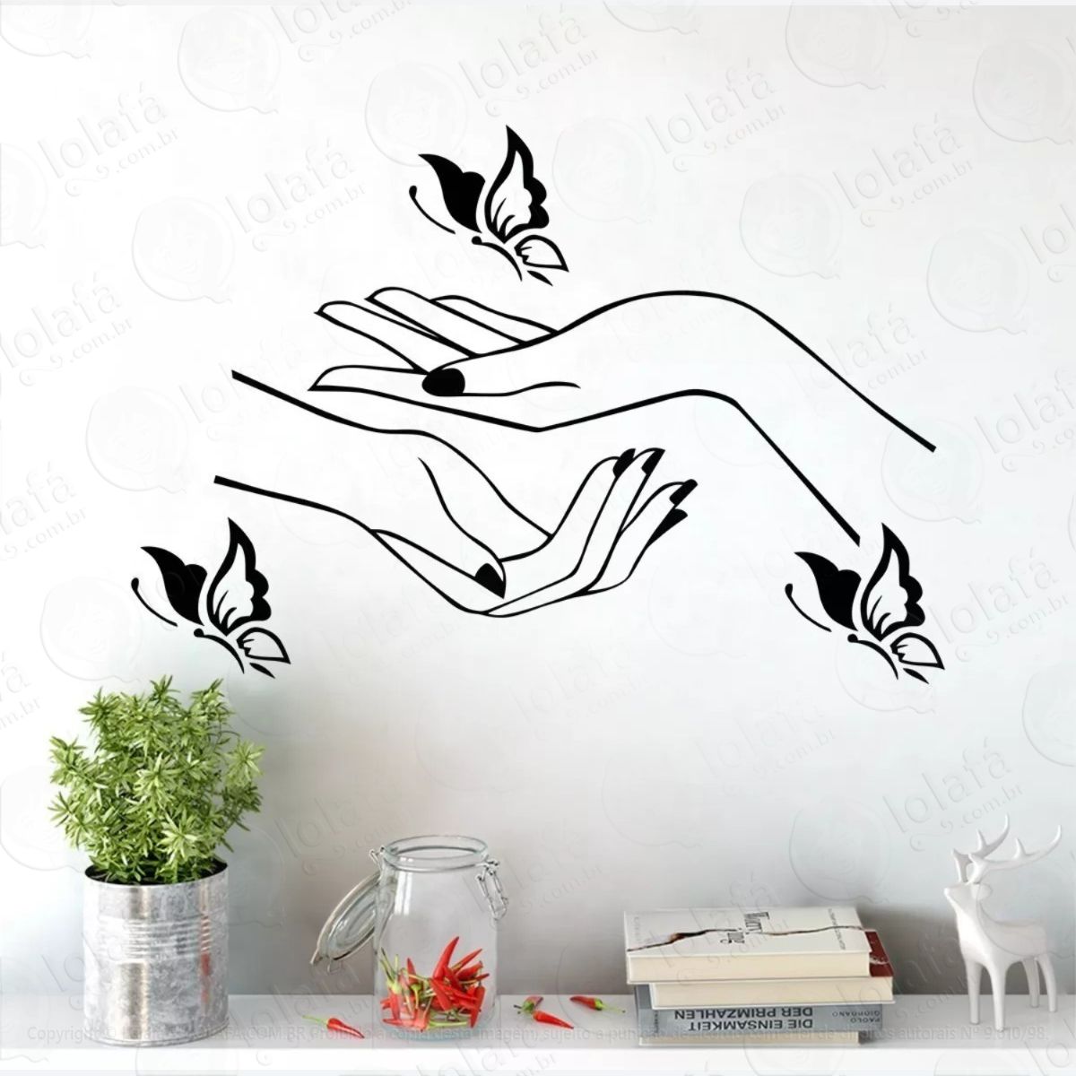adesivo decorativo de parede quarto sala manicure pedicure mod:899