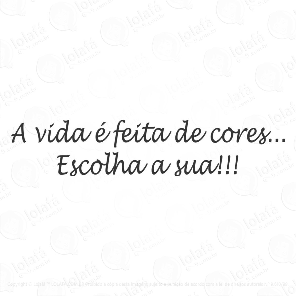 Adesivo Papel Parede Manicure Unha - A Vida É Feita De Cores Mod:917