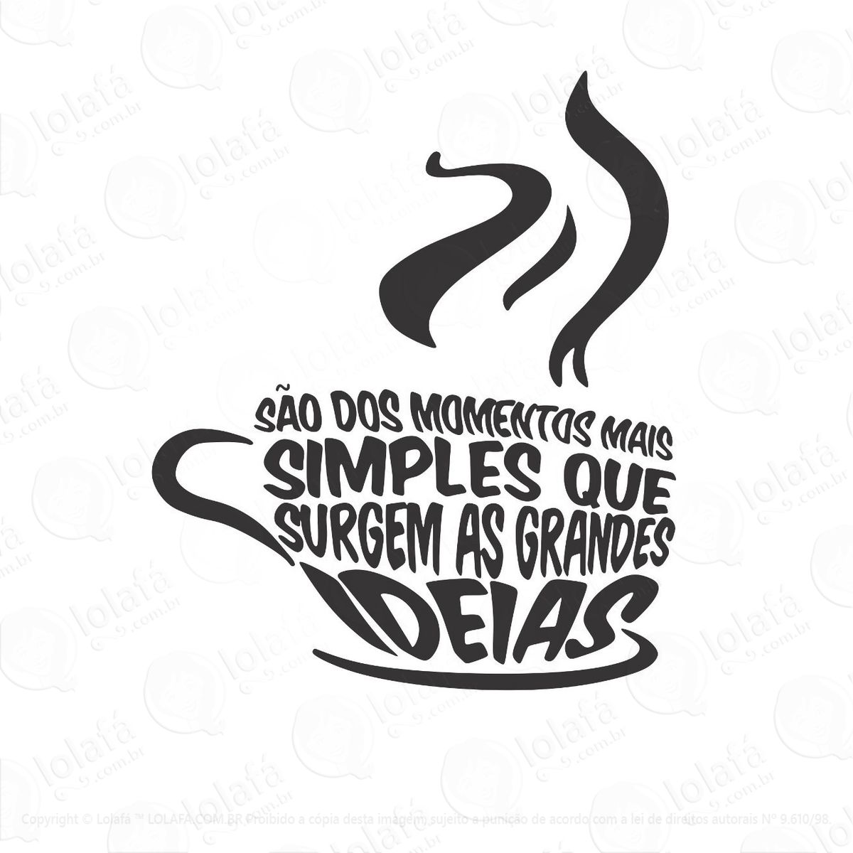 adesivo decorativo cozinha café coffe frases ideias palavras mod:947