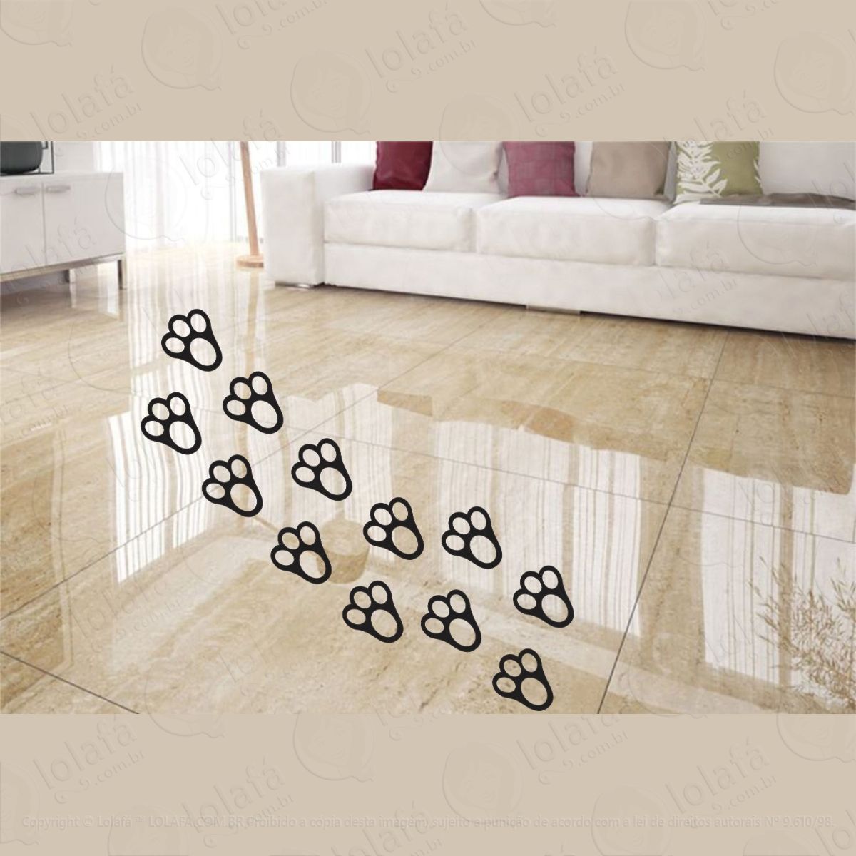 100 Patinhas Adesivas De Coelho Para Páscoa Mod:991