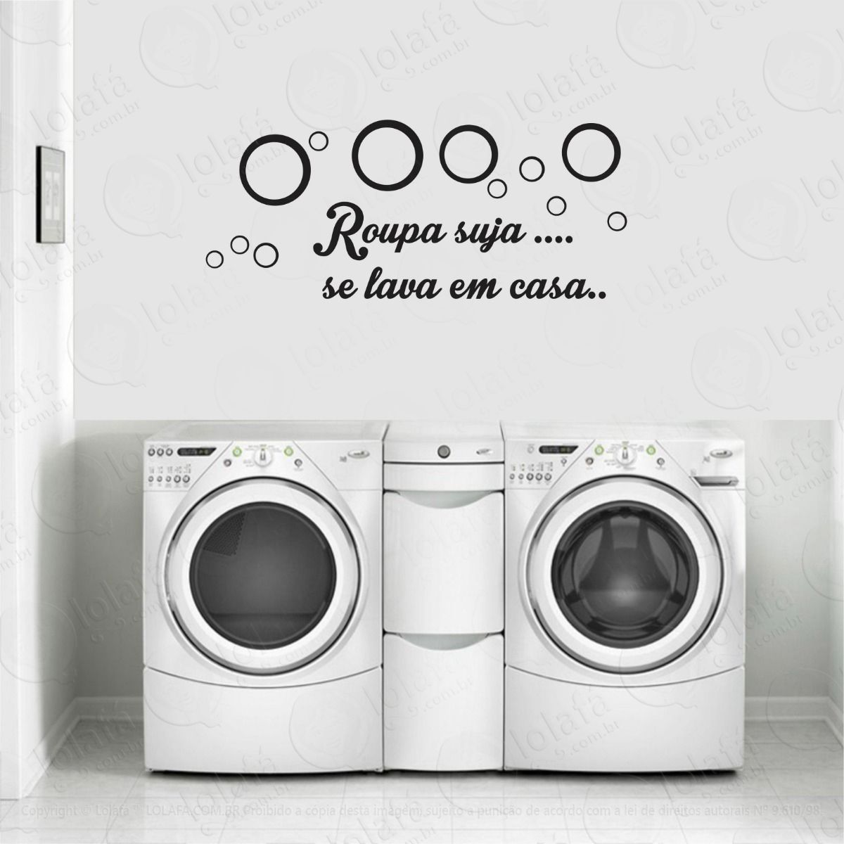 Adesivos Decorativo Frases Lavanderia Barato Promoção Mod:1019