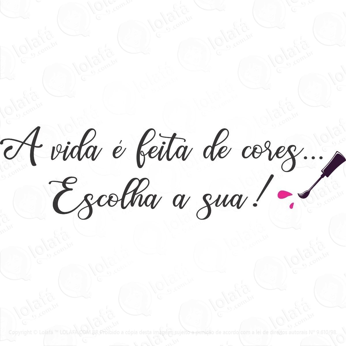 adesivo parede decorativo manicure cores esmalte mod:1033