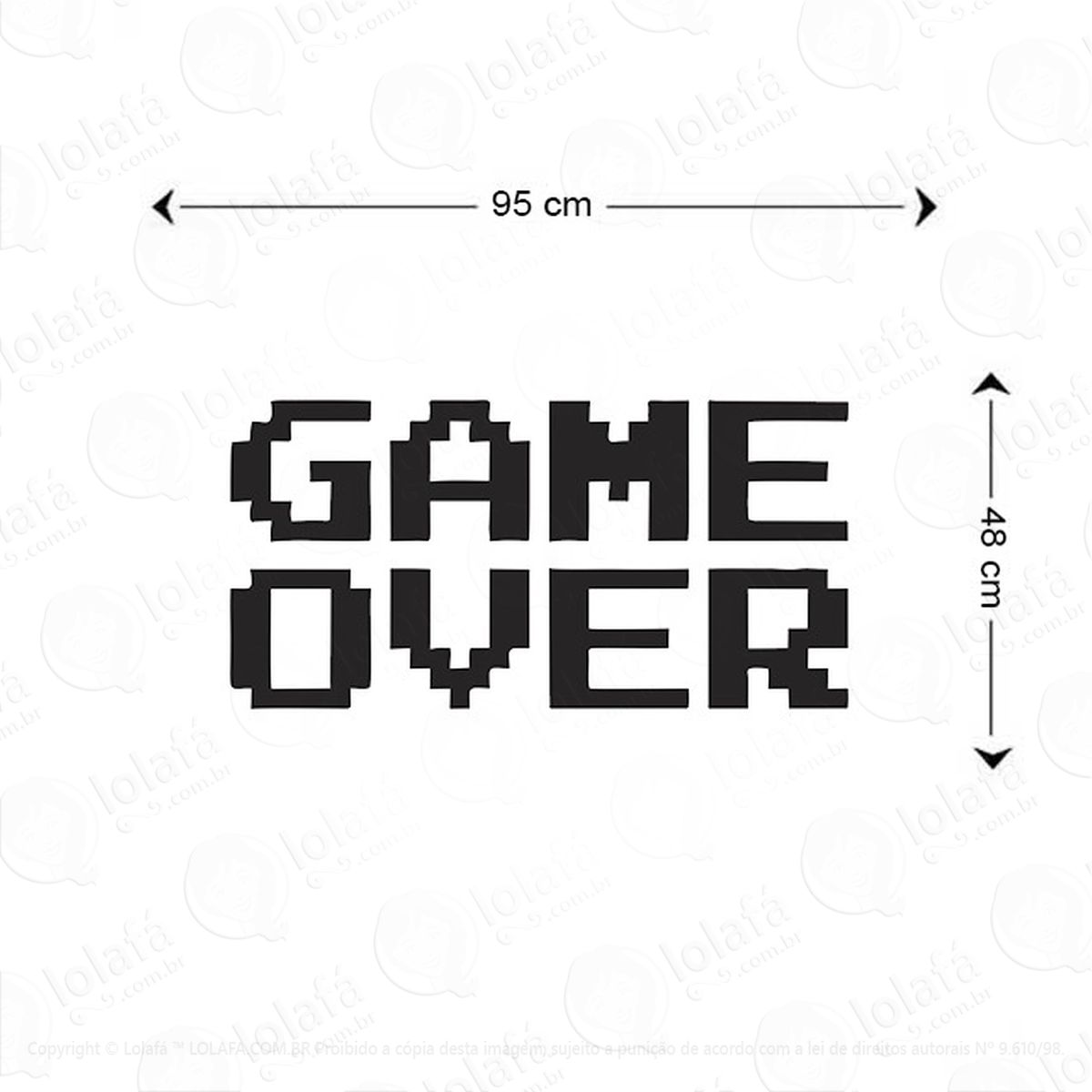 adesivo decorativo game over mod:1050