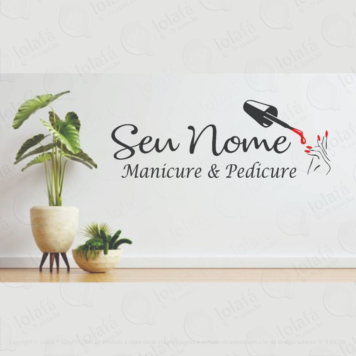 Adesivo Parede Decorativo Manicure & Pedicure Mod:1195