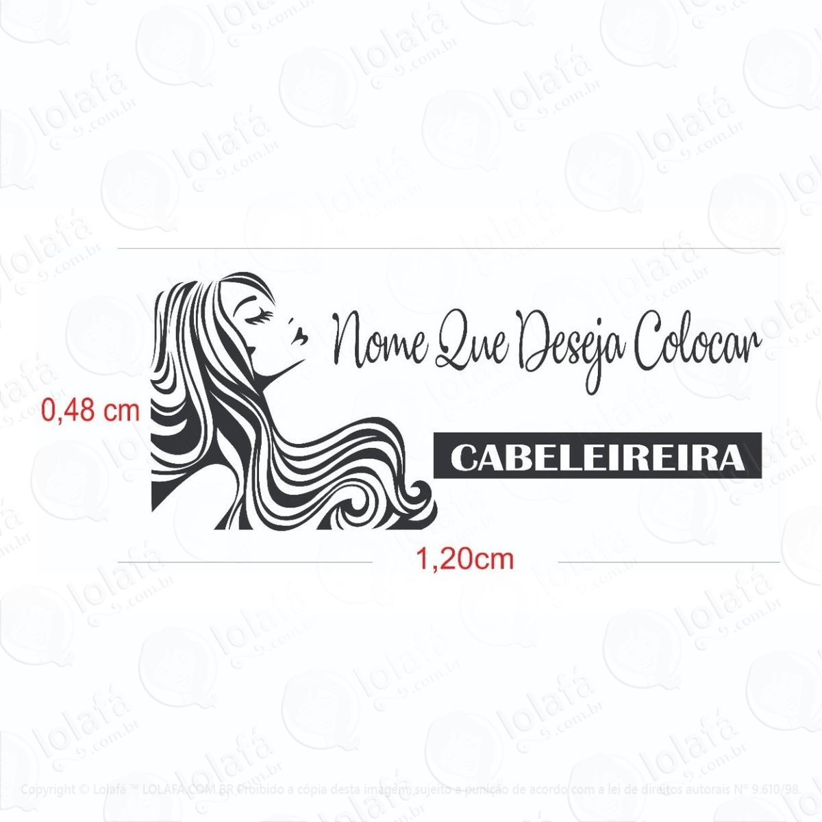 adesivo decorativo parede vidro salão cabeleireiro mod:1216