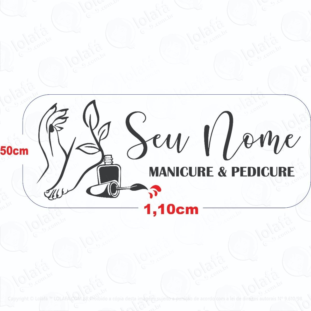 Adesivo Decorativo Parede Vidro Salão Manicure & Pedicure Mod:1219