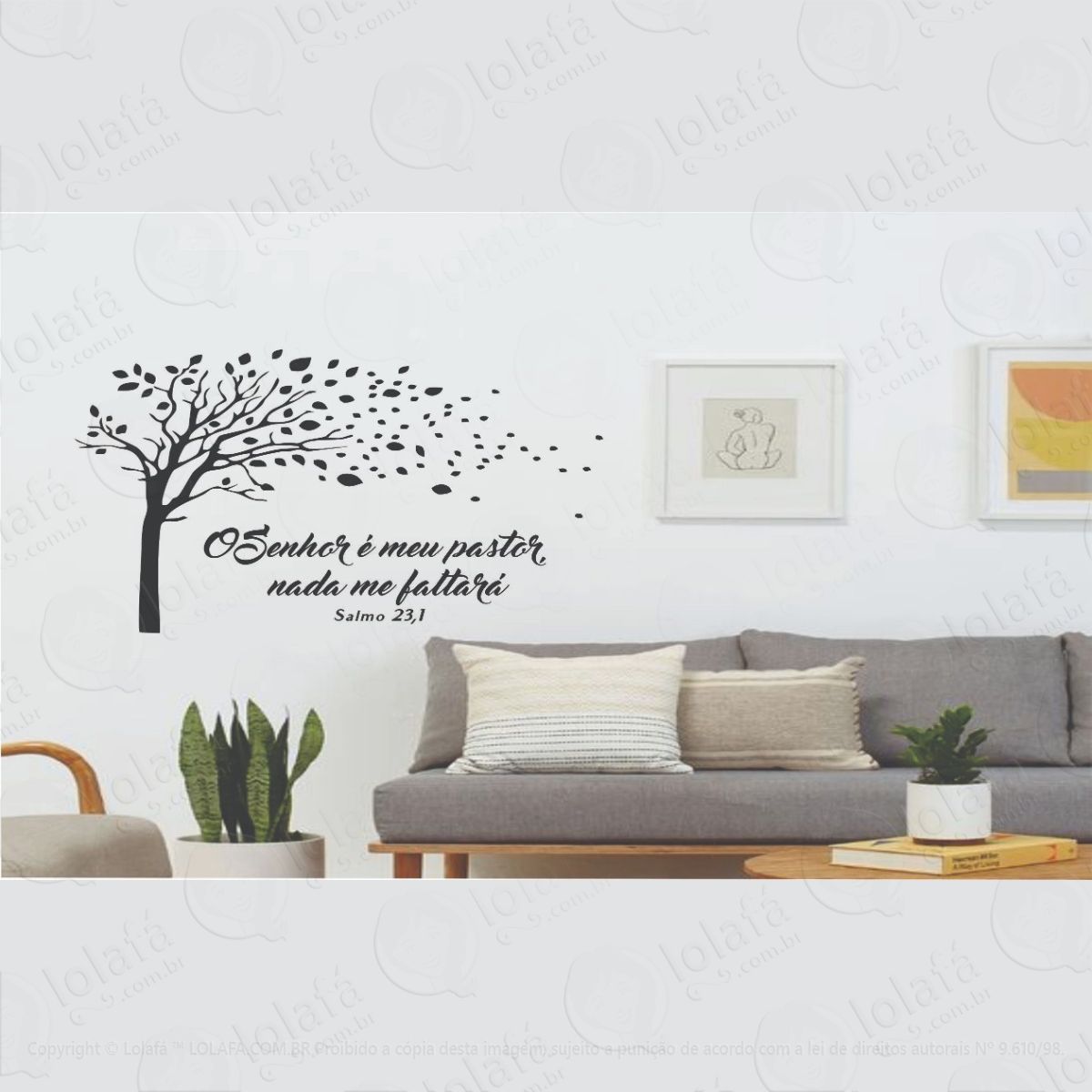adesivo decorativo frase senhor É meu pastor nada me faltará mod:1226