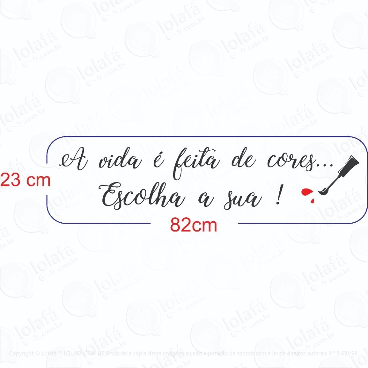 adesivo parede decorativo manicure cores esmalte mod:1239