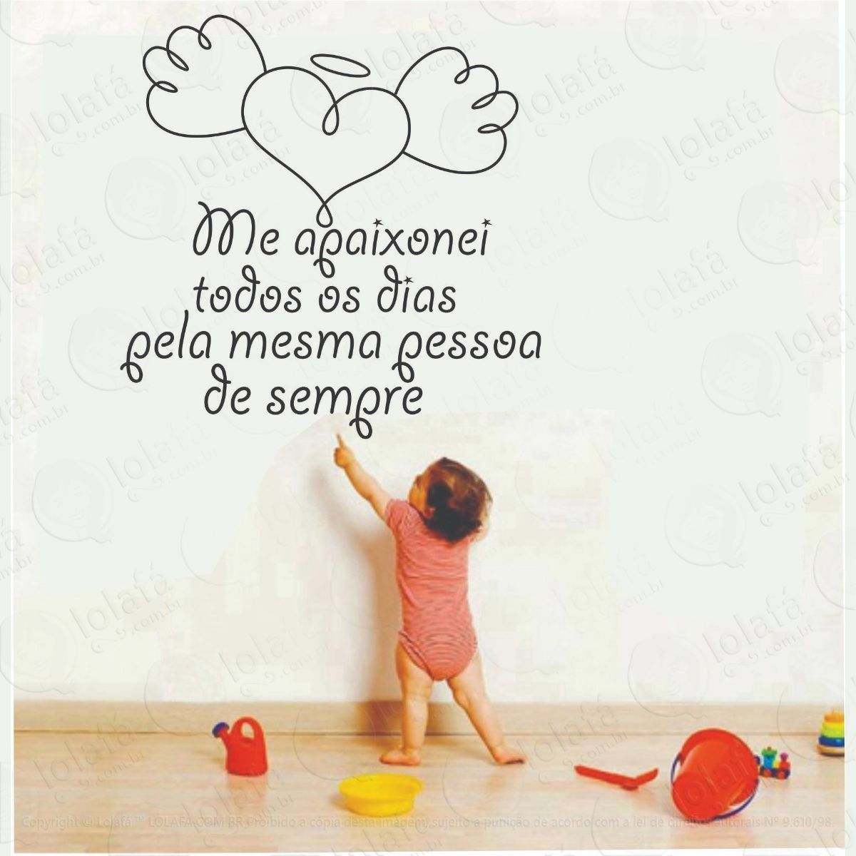 adesivo decorativo me apaixonei todos os dias mod:1280