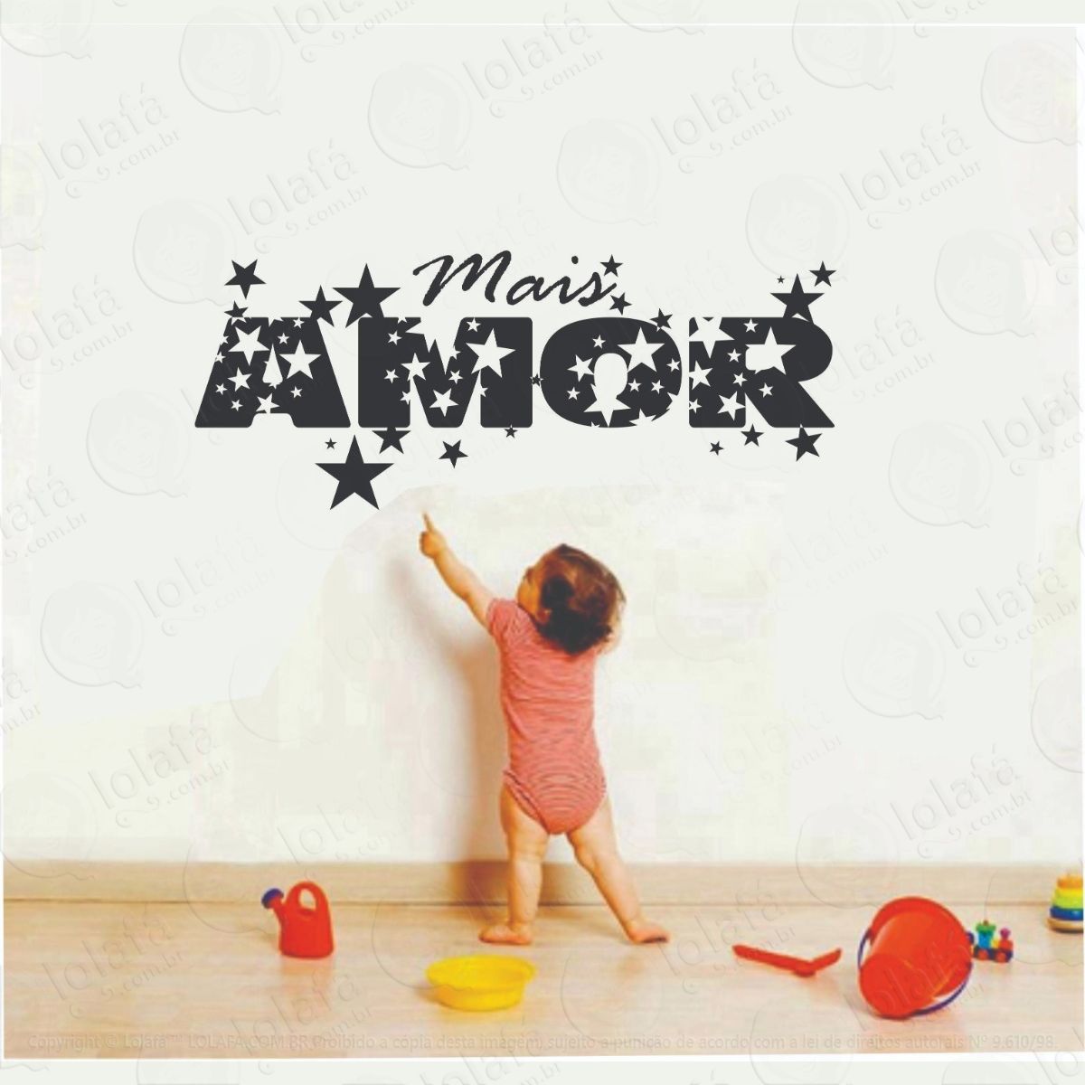 adesivo decorativo parede mais amor mod:1293