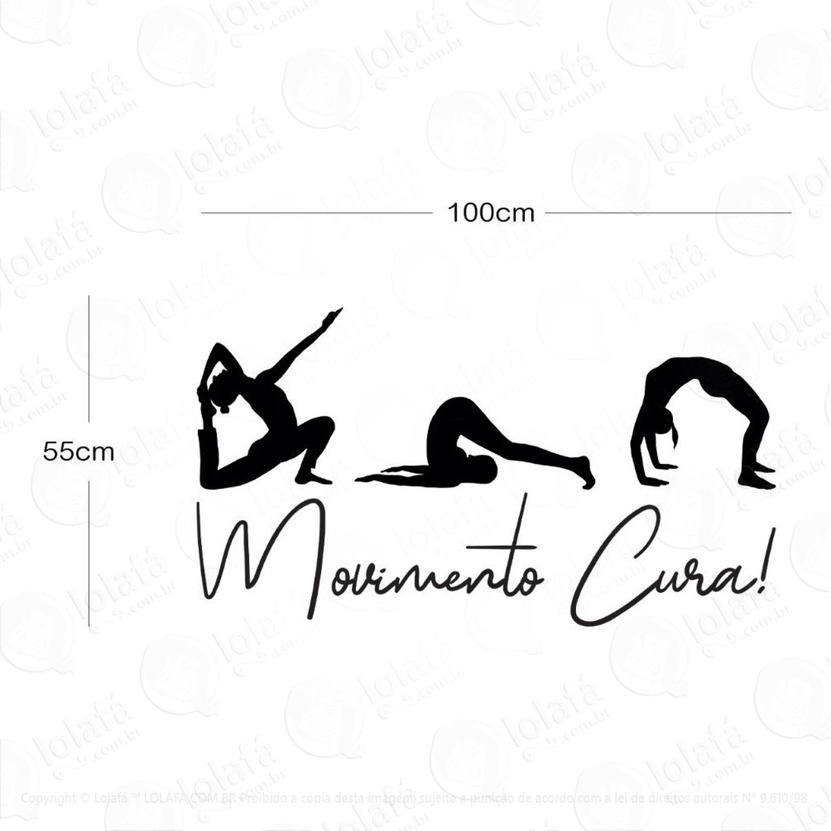 adesivo parede pilates movimento cura mod:1357