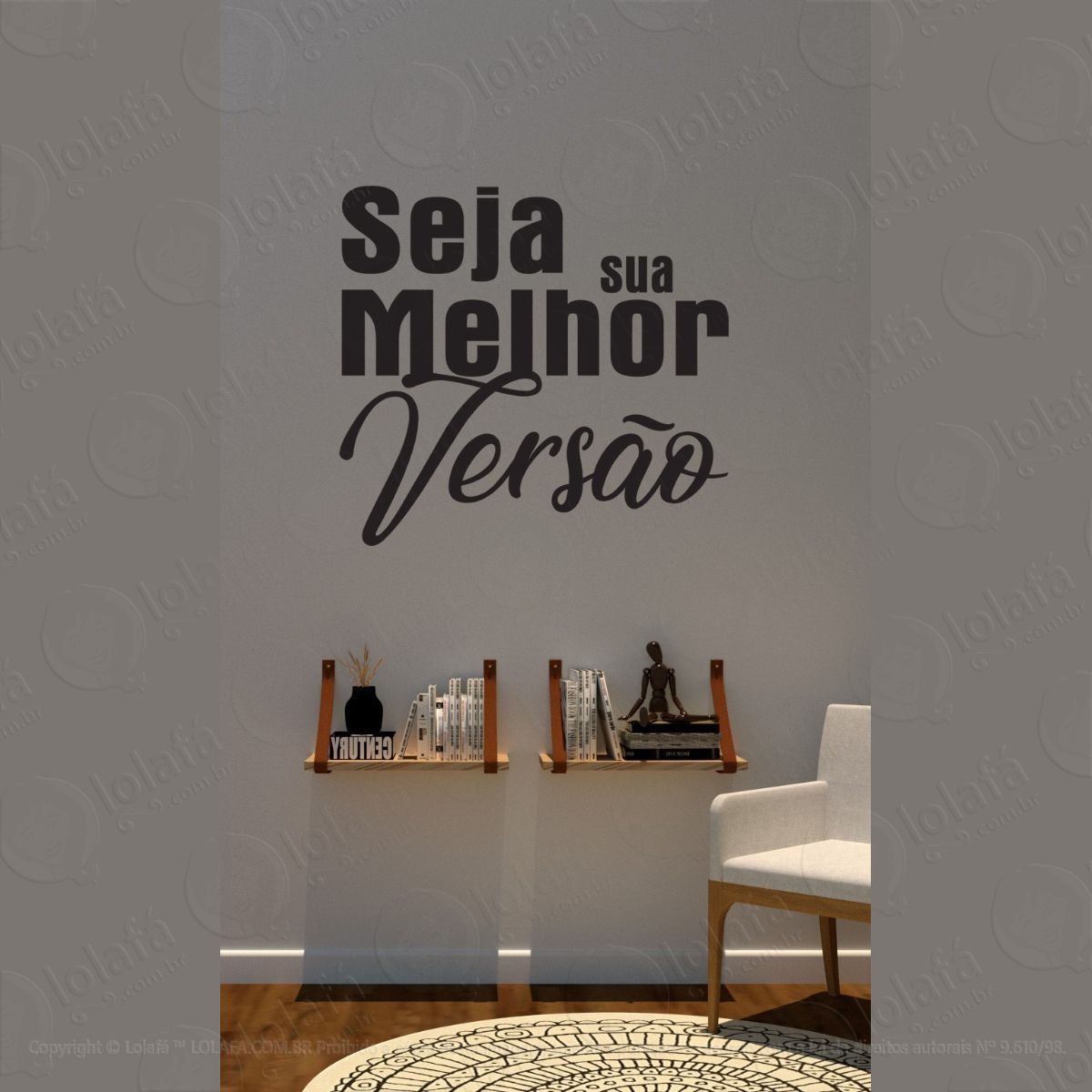 adesivos decorativos frases seja sua melhor versão mod:1370