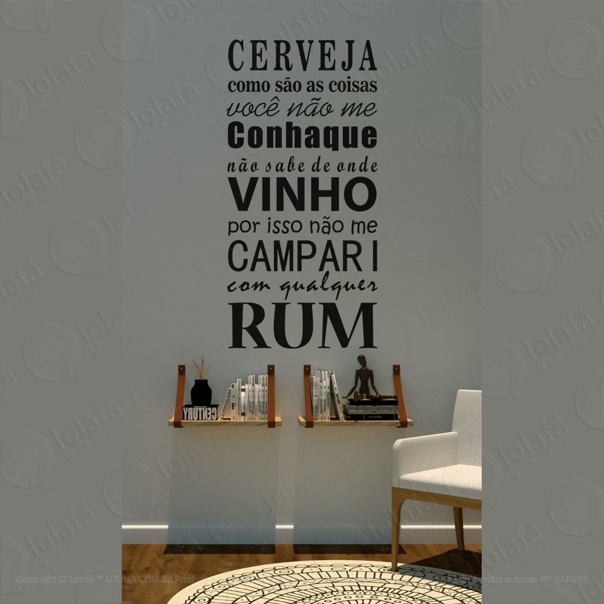 Adesivo Decorativo De Parede Para Cervejeiros Mod:1463