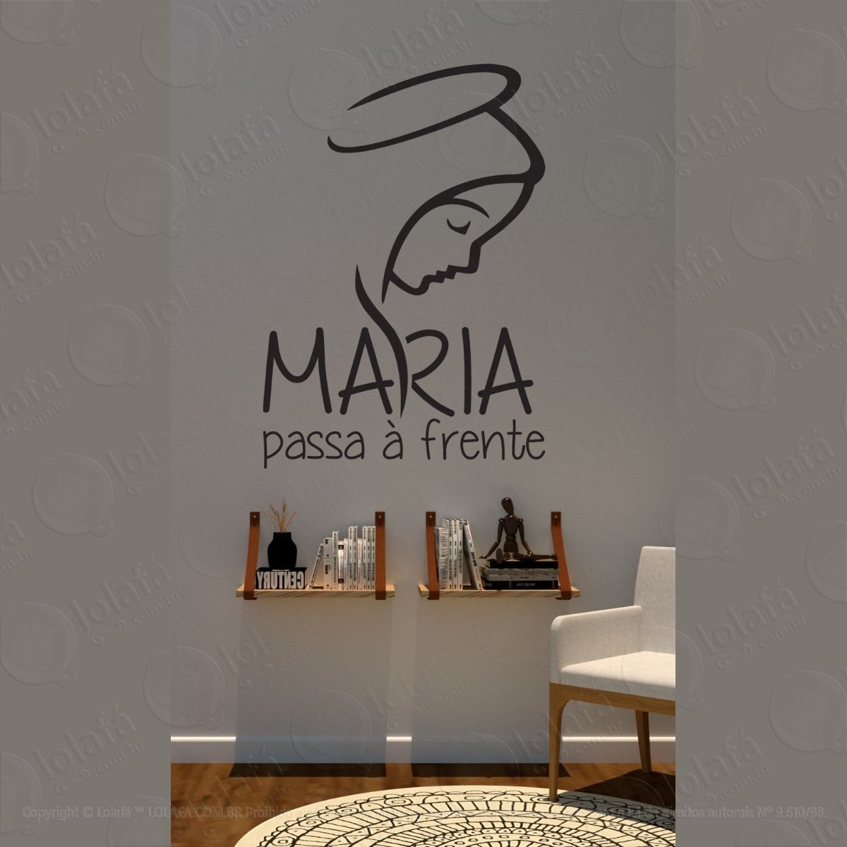Adesivo Decorativo De Parede Maria Passa À Frente Mod:1506