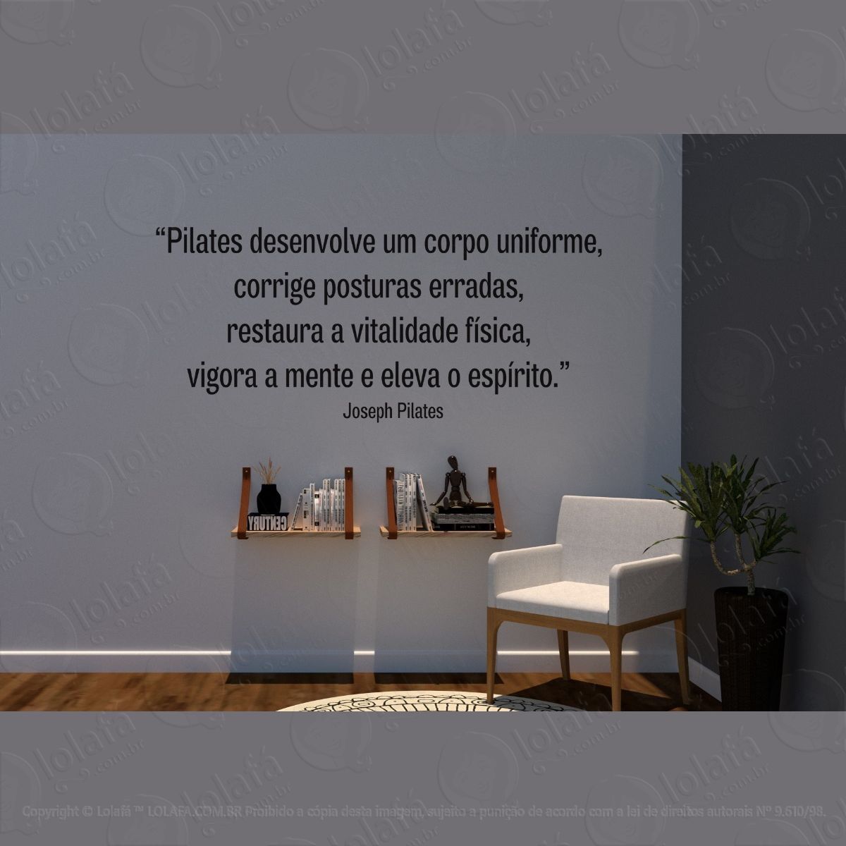 adesivo decorativo para parede pilates mod:1643
