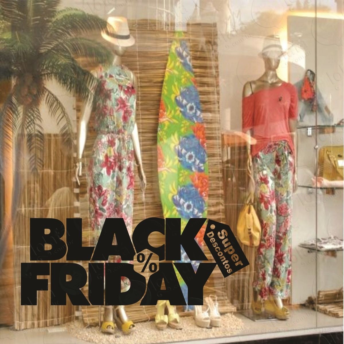 adesivo black friday decorativo vitrine loja fachada mod:1715