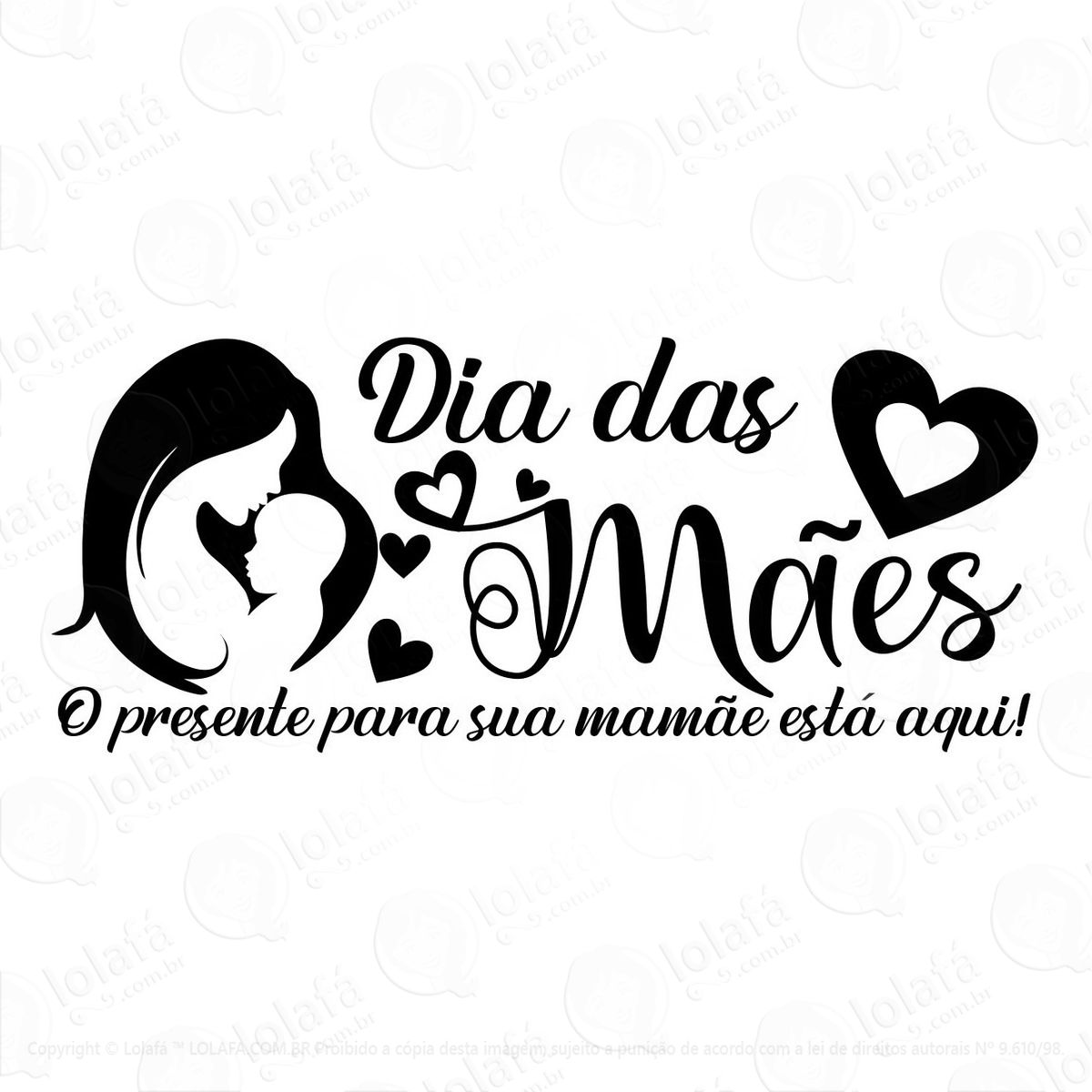 adesivo dia das mães decoração vitrine loja fachada mod:1729