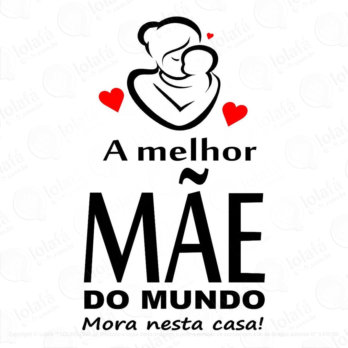 adesivo decorativo parede geladeira madeira dia das mães mod:1743