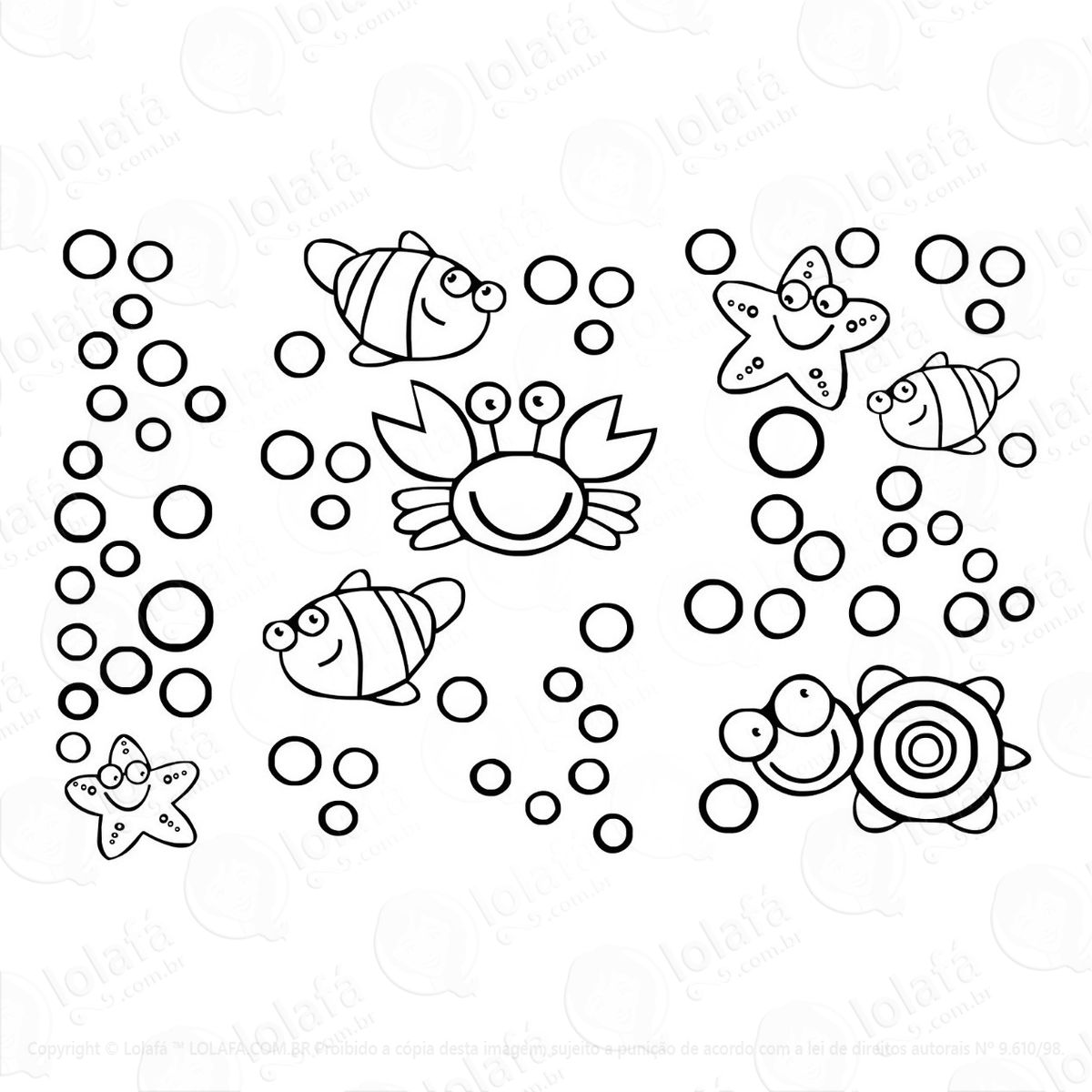 Adesivos De Geladeira Box Maquina Lavar Fundo Do Mar Bolhas Mod:1769