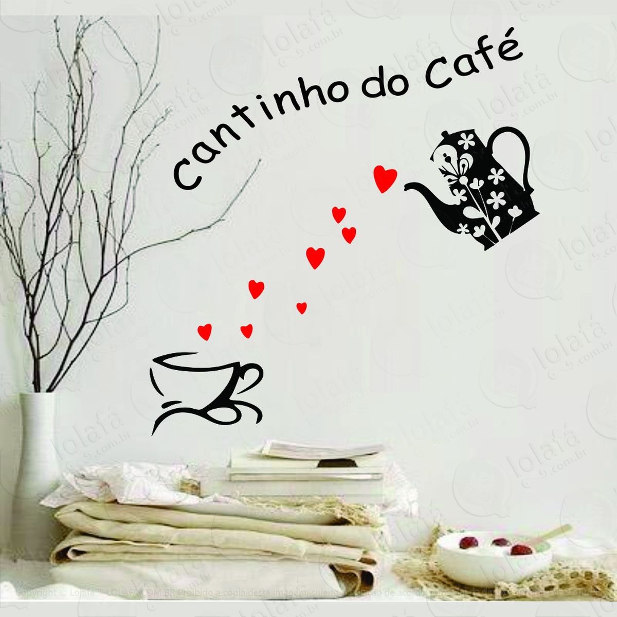 adesivo de geladeira ou parede cantinho do café mod:1791