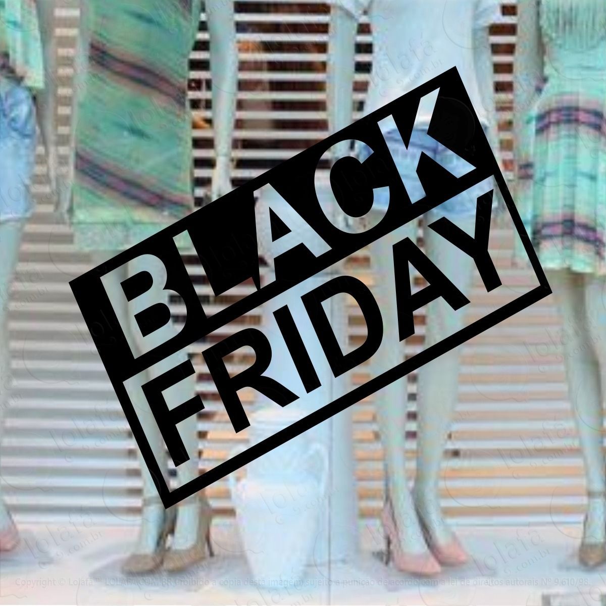 adesivo black friday decorativo vitrine de loja fachada mod:1808