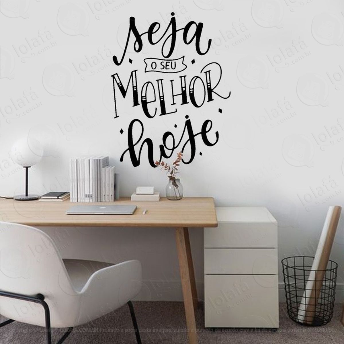 adesivo de parede frase motivação sala seja seu melhor hoje mod:1844