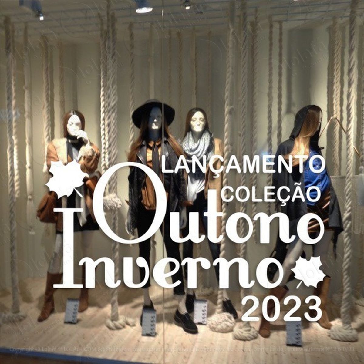 adesivo decorativo vitrine lançamento coleção outono inverno adesivos para vitrine outono inverno mod:1882