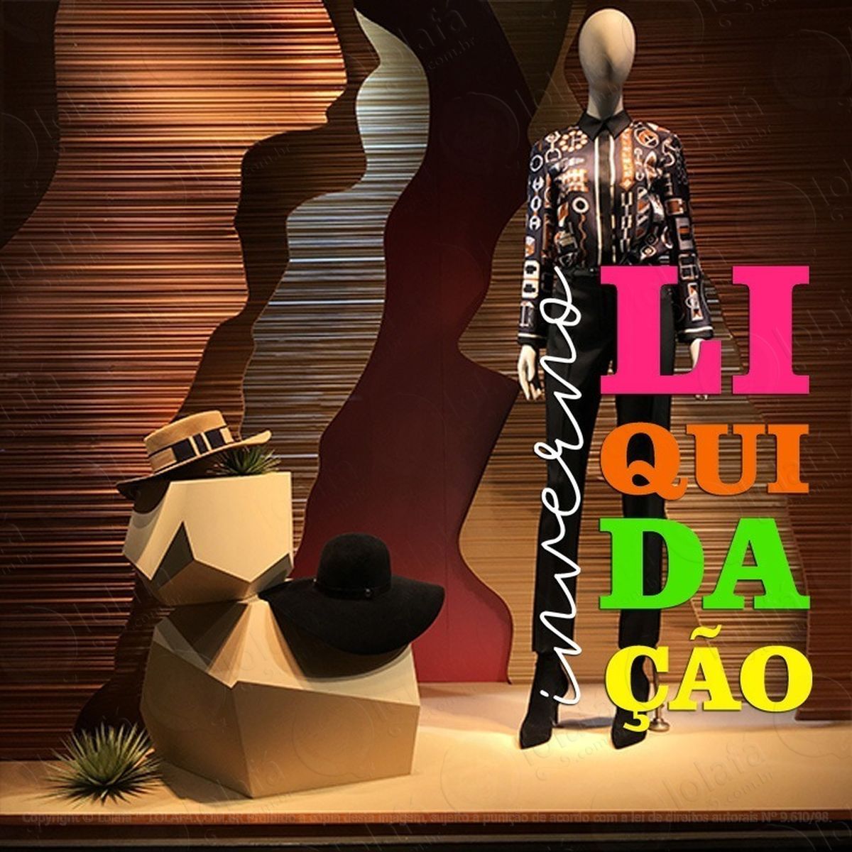 Adesivo Decorativo Vitrine Liquidação Inverno Colorido Mod:1914