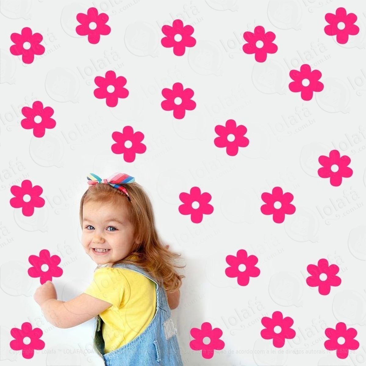 adesivo de parede infantil florzinha mod:1927