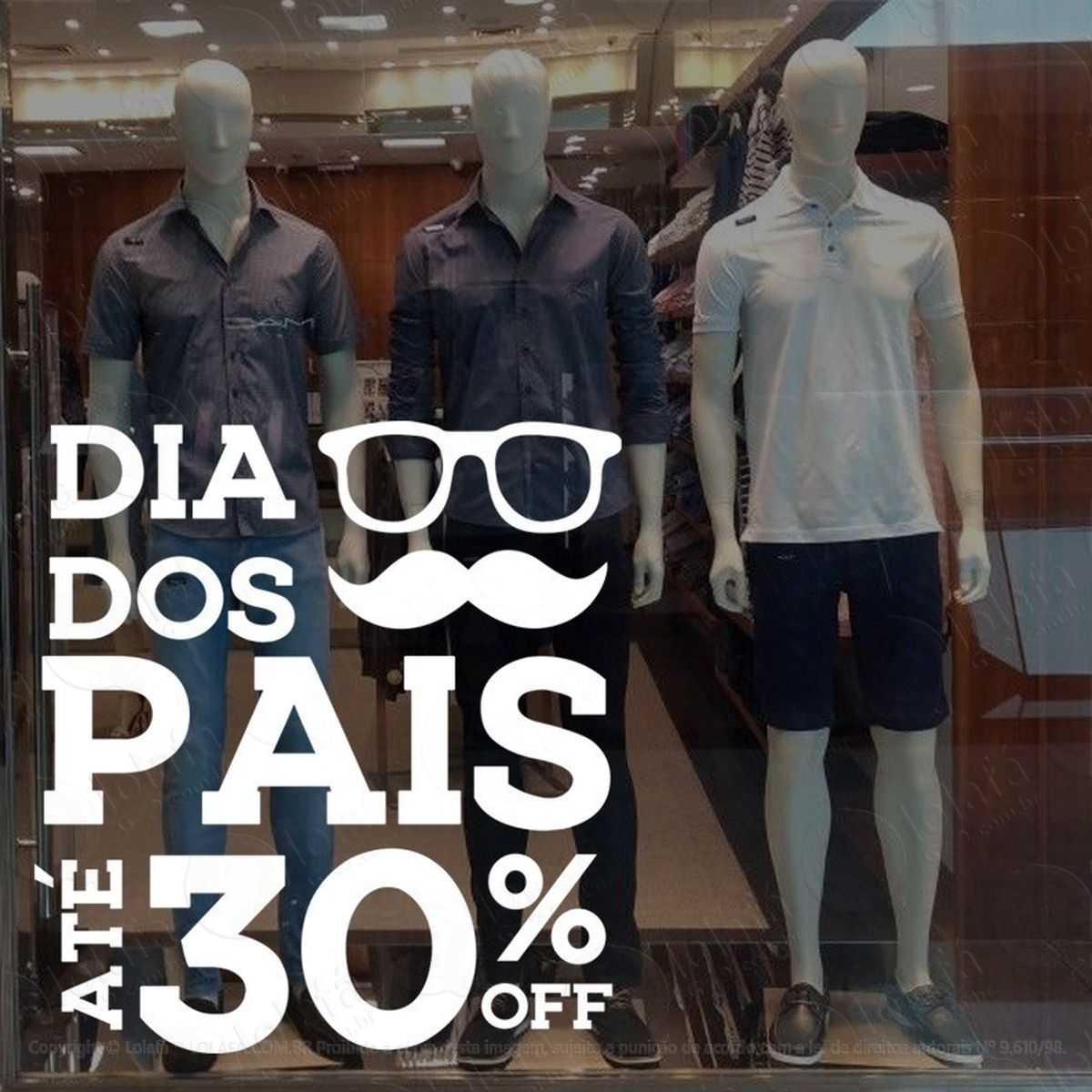 Kit Adesivo De Vitrine Datas Comemorativas Segundo Semestre Mod:1939