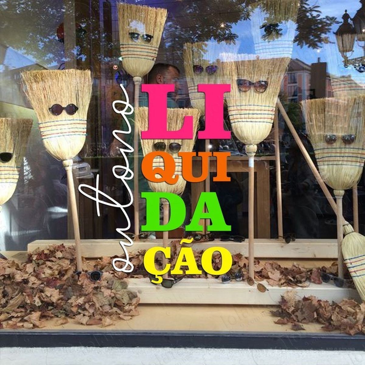 Adesivo Decorativo Vitrine Liquidação Outono Colorido Mod:2023