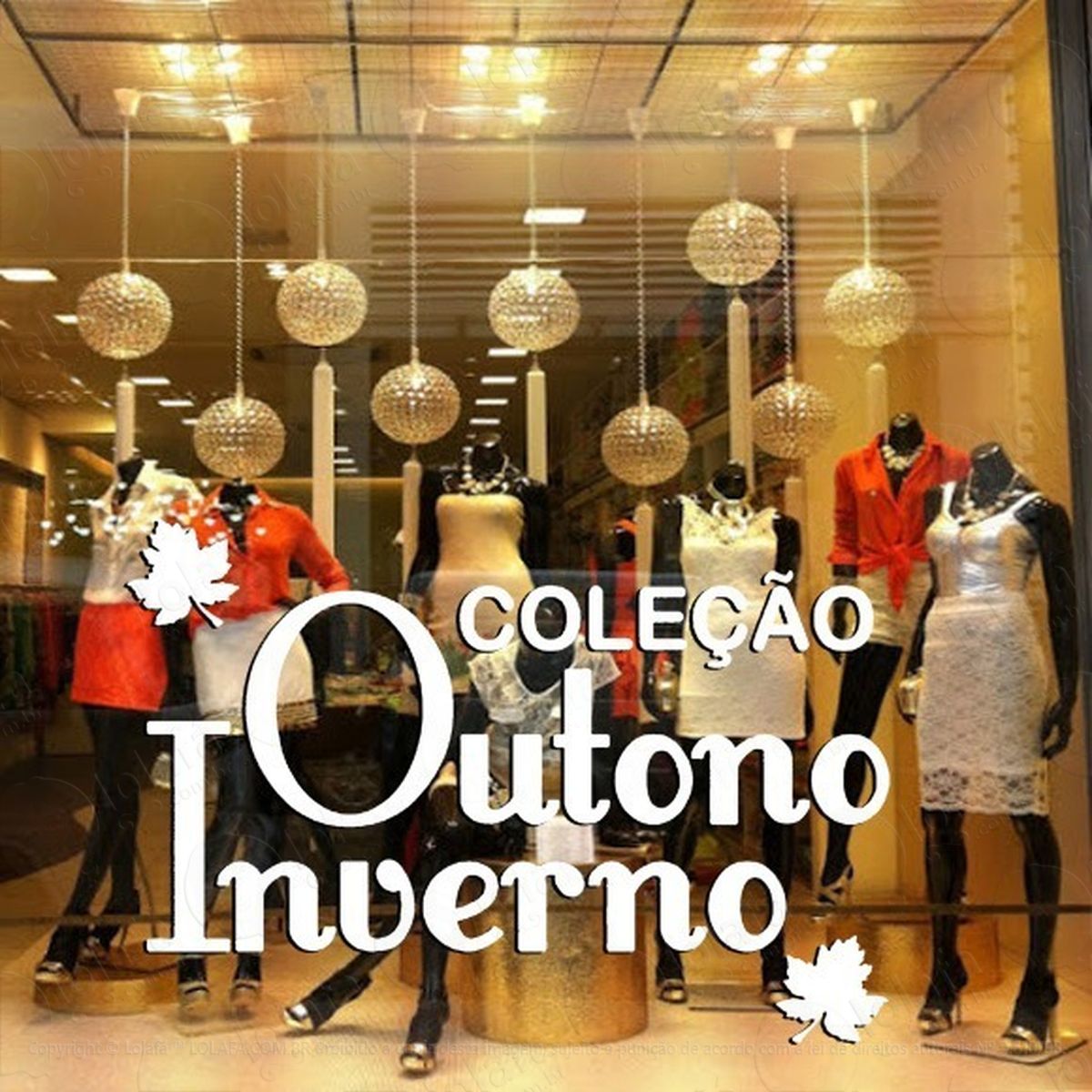 Adesivo Decorativo Vitrine Coleção Outono Inverno Mod:2039