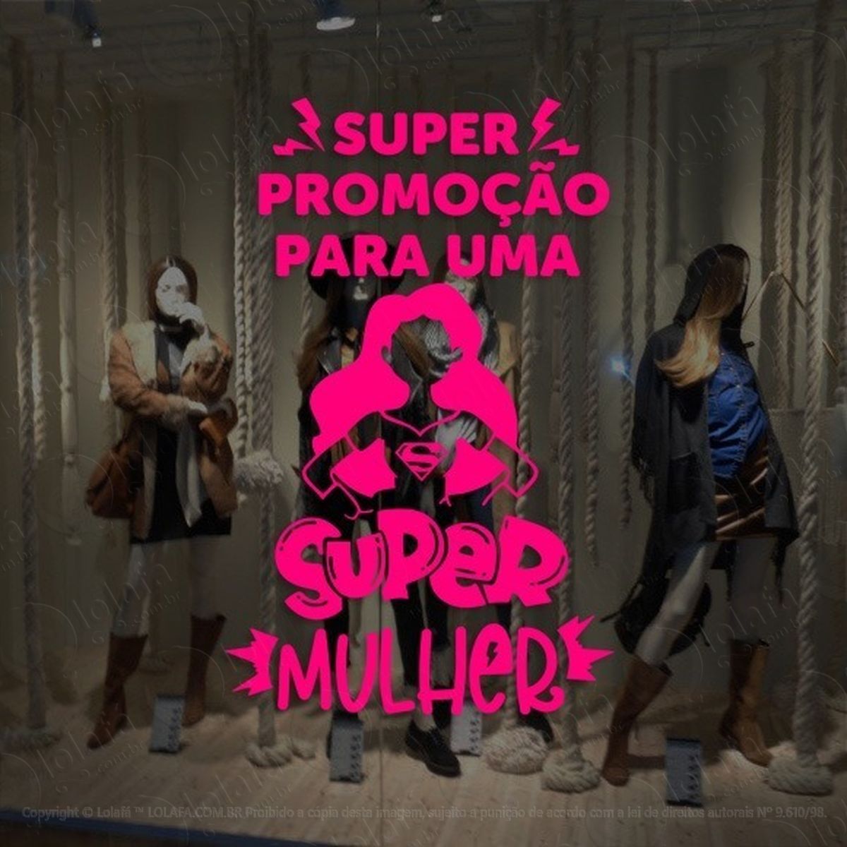 Adesivo Decorativo Vitrine Dia Da Mulher Super Promoção Mod:2043