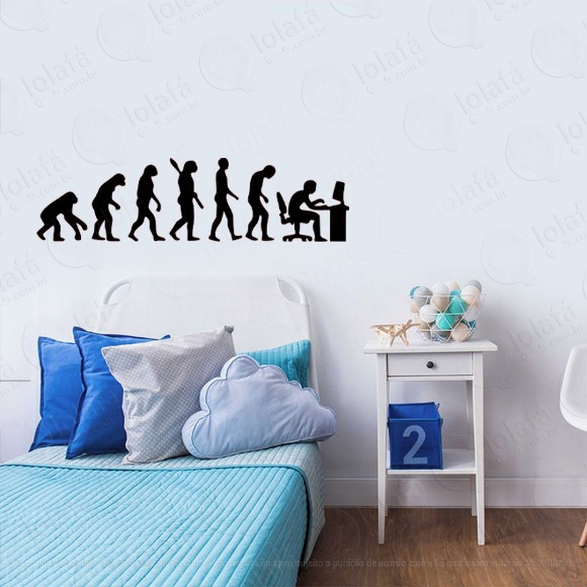 adesivo de parede quarto infantil evolução gamer mod:2058