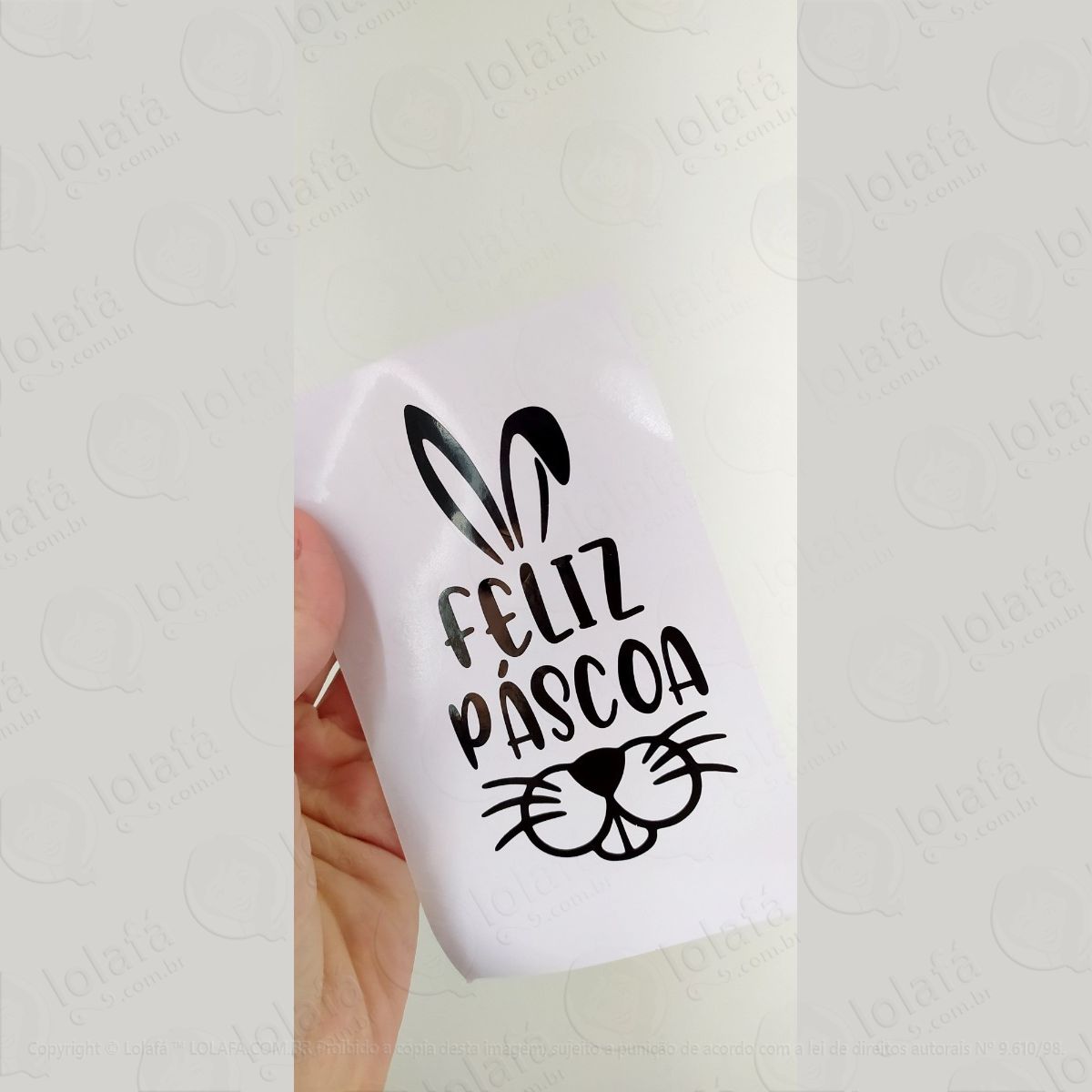 adesivo decorativo artesanato copo xícara feliz páscoa - 10u mod:2095