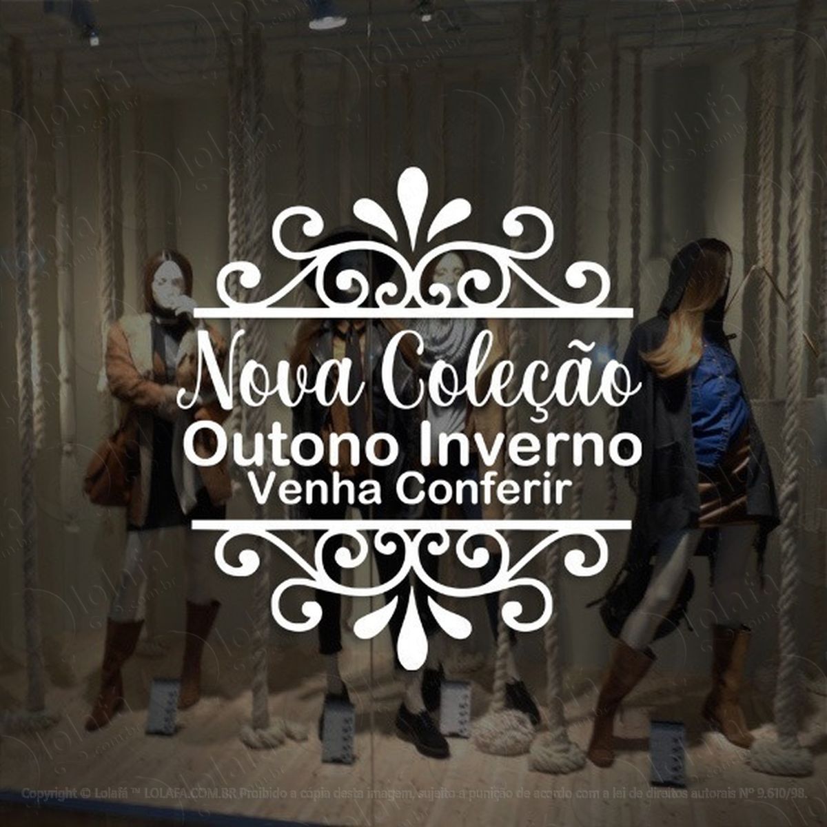 adesivo decorativo vitrine nova coleção outono inverno adesivos para vitrine outono inverno mod:2208