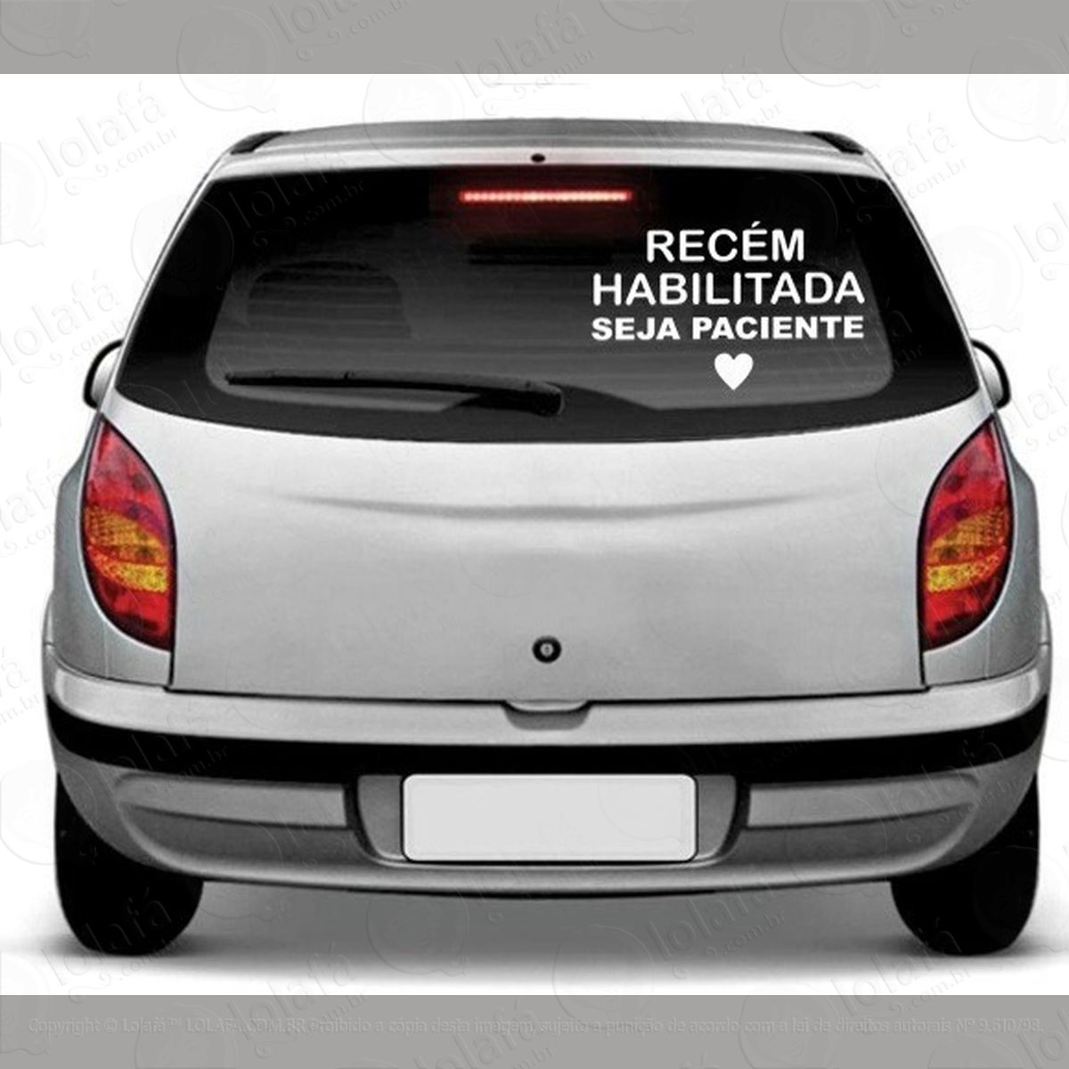 adesivo automotivo motorista recém habilitada seja paciente mod:2235