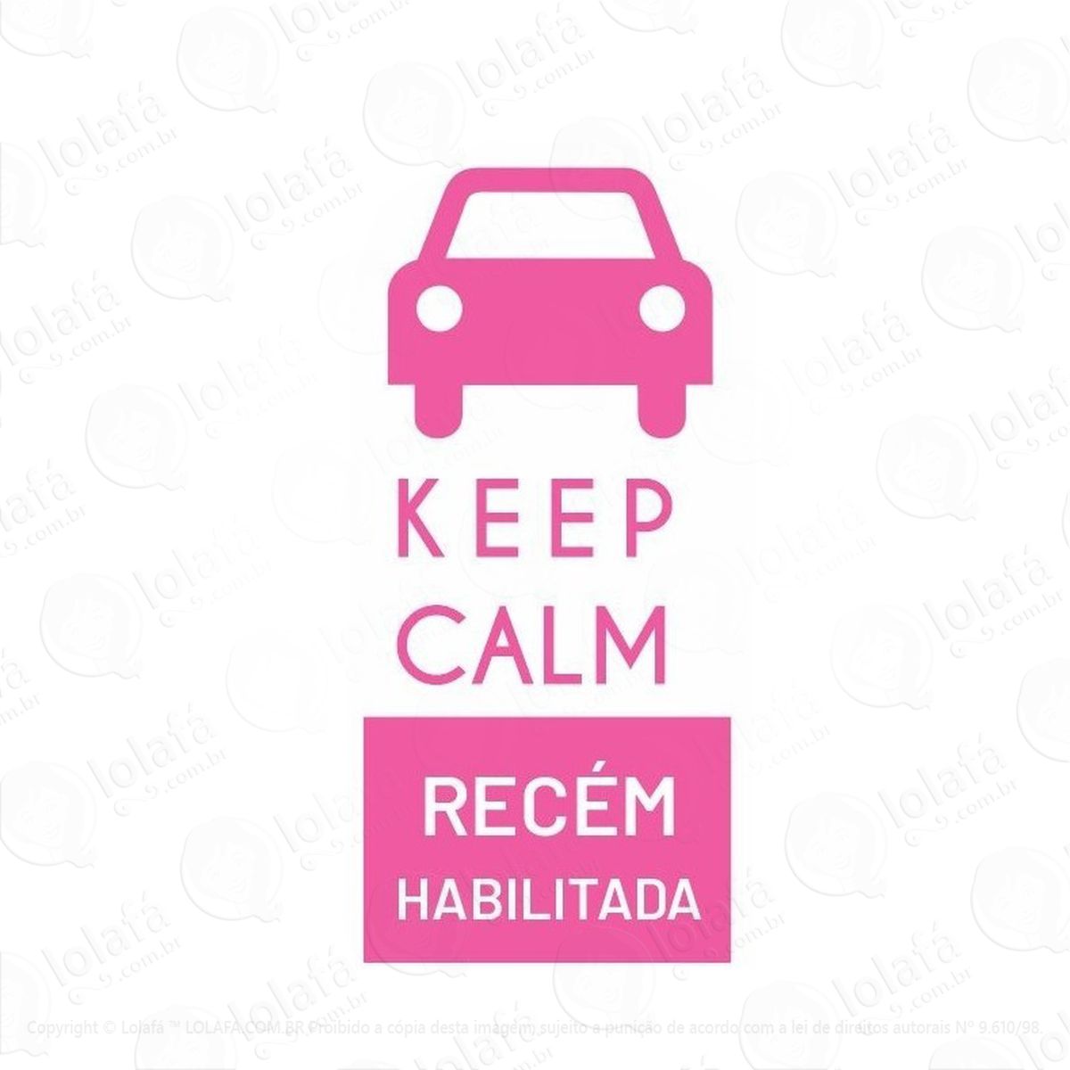adesivo recém habilitada keep calm mod:2323