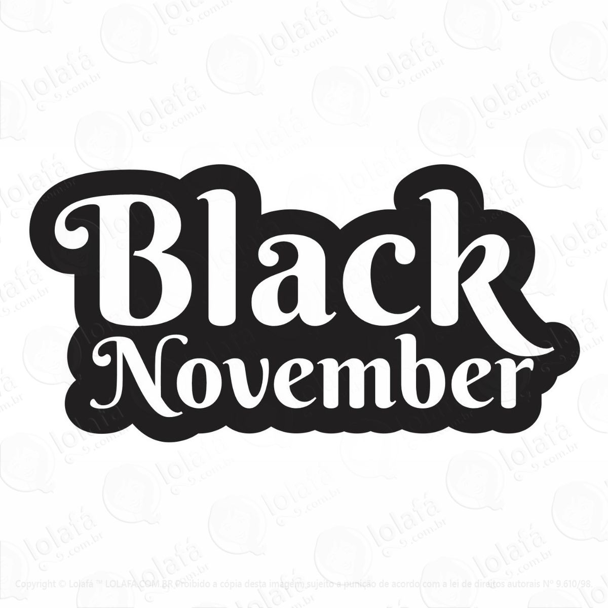 Adesivo Black November Para Vitrine Mod:2405