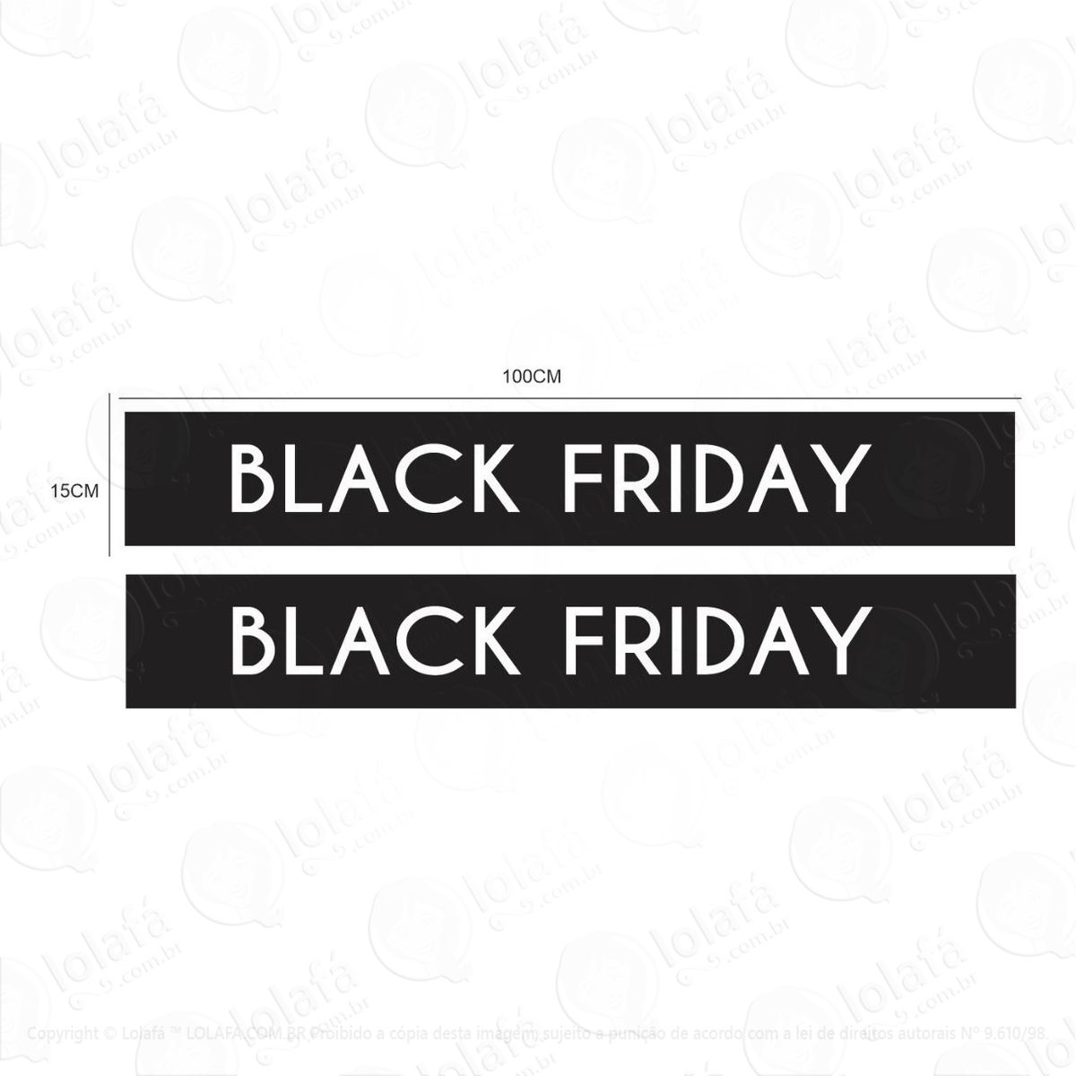 adesivo black friday pra vitrine kit c/2 mod:2421