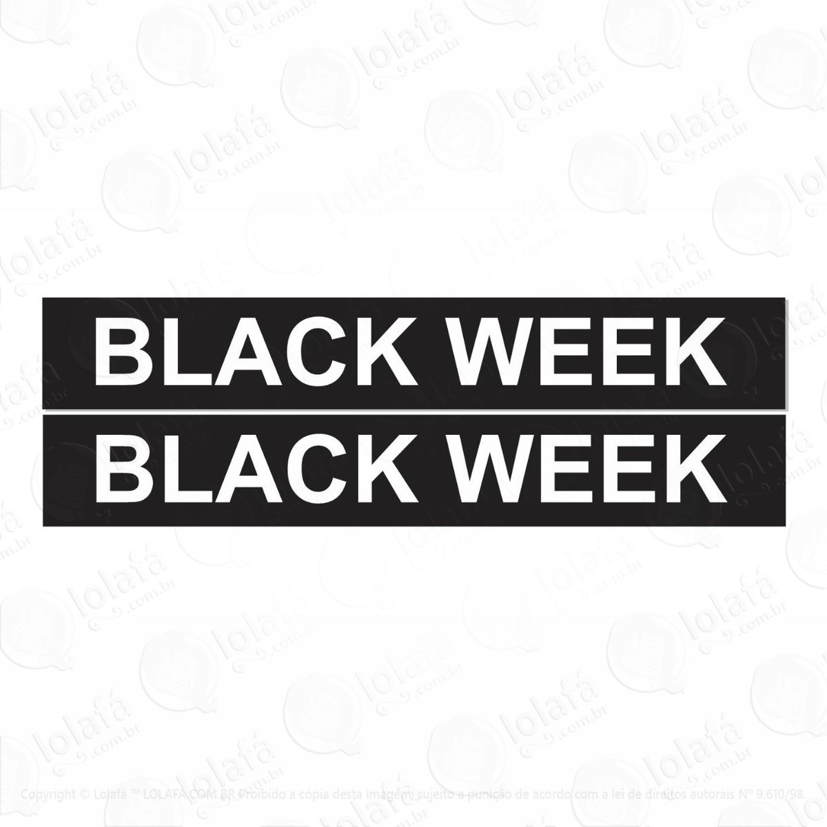 adesivo black week pra vitrine kit c/2 mod:2459