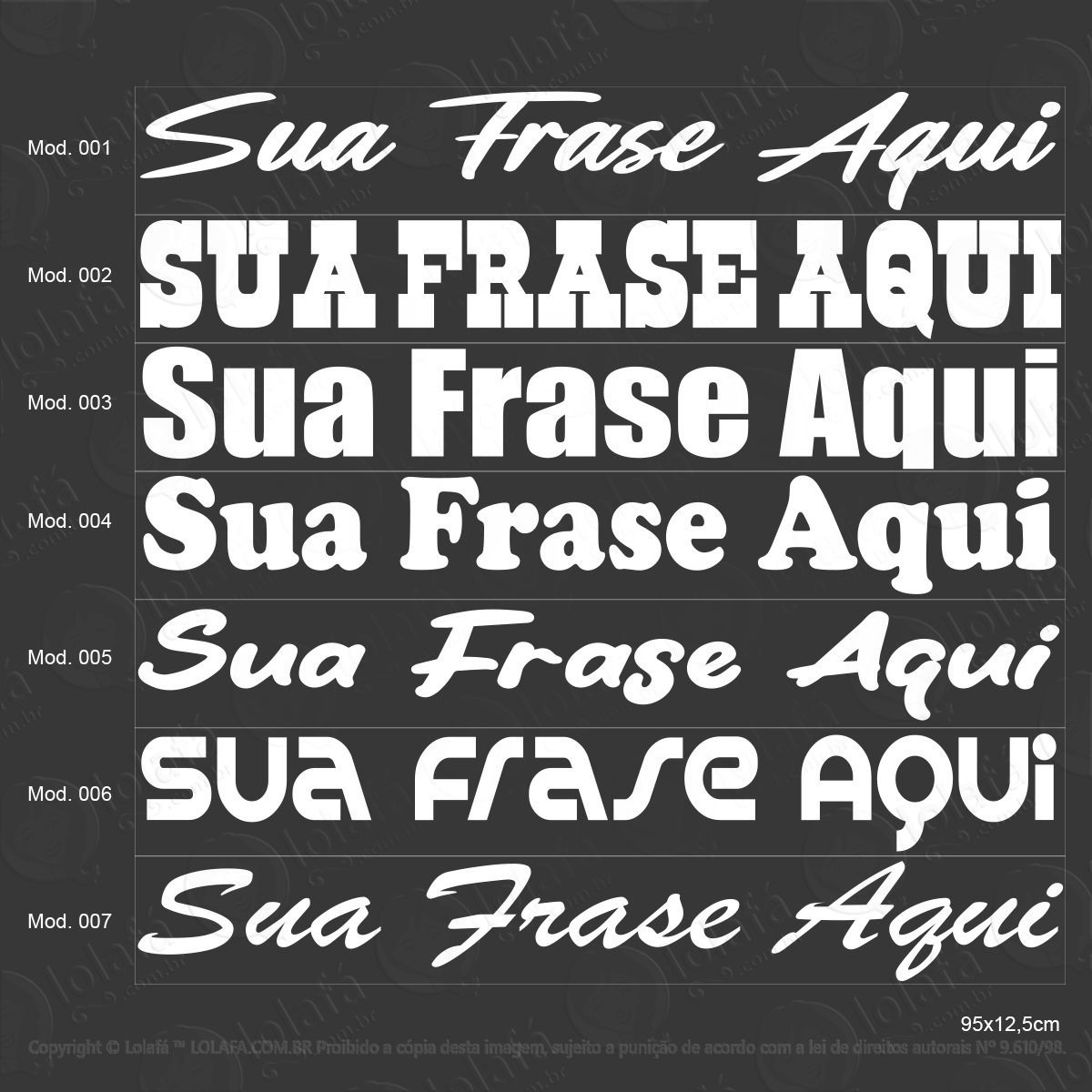 adesivo parabrisa personalizado frase nome carro automotivo mod:2654
