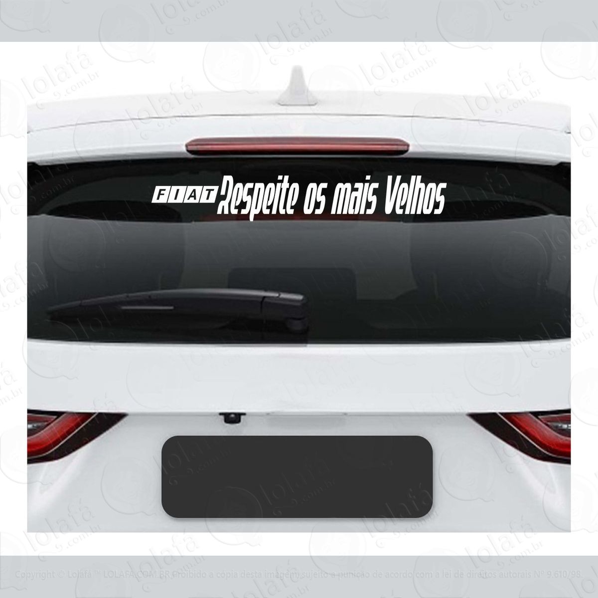 adesivo fiat respeita os mais velhos som dub vidro vinil mod:2714