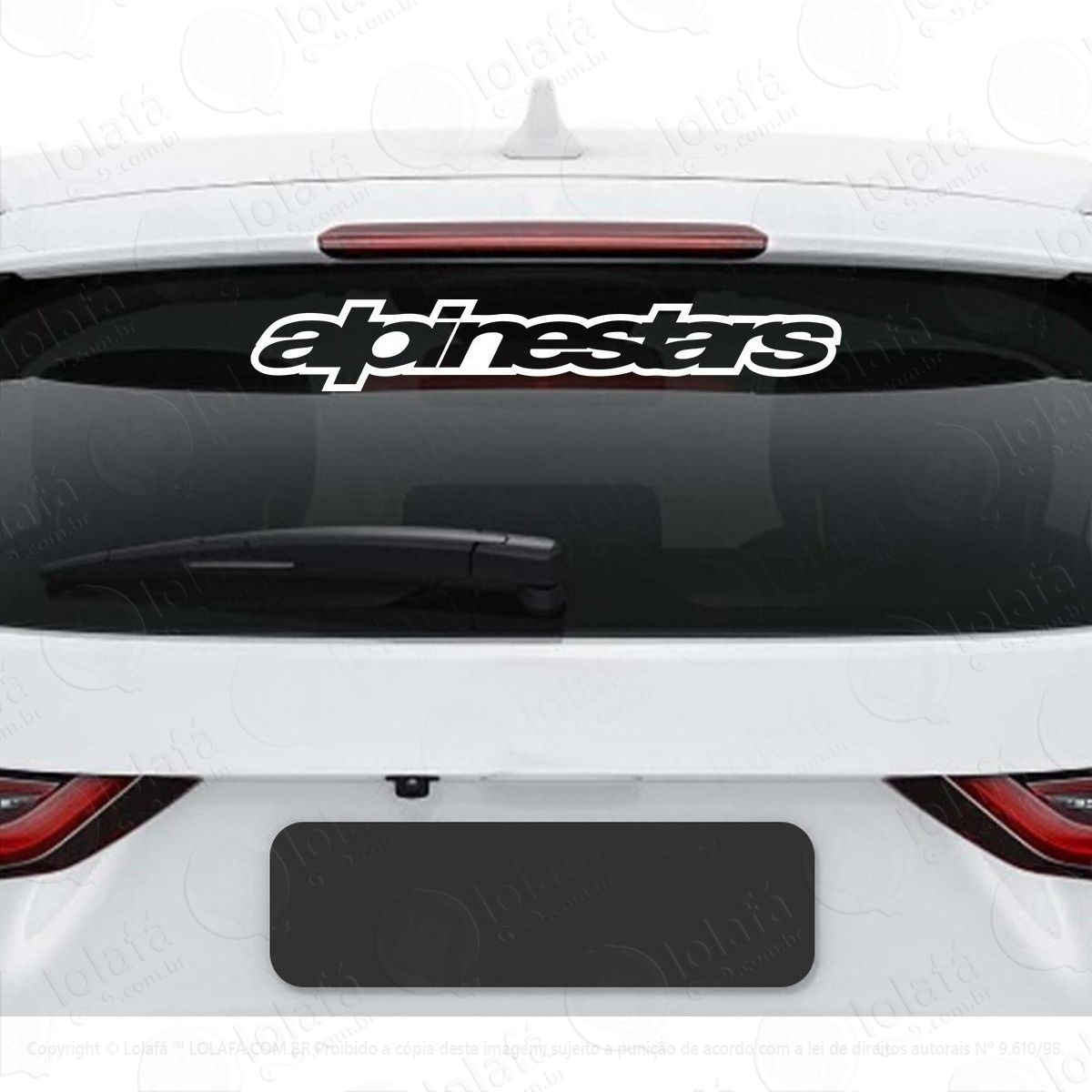 adesivo alpinestars carro rebaixado turbo som vidro veiculo mod:2818
