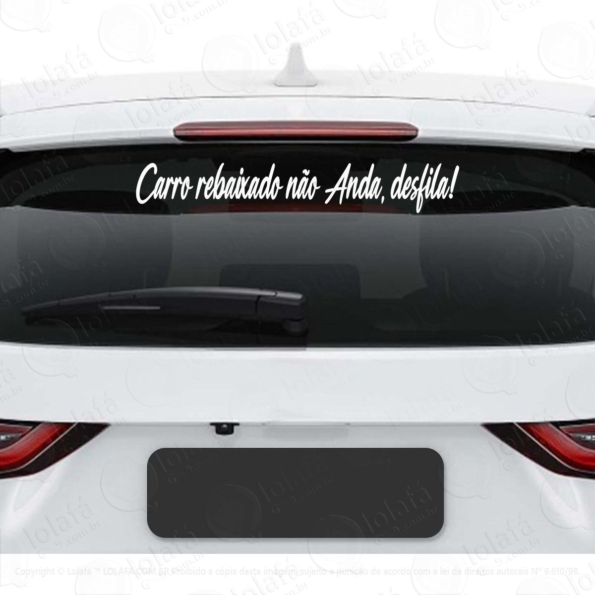 adesivo frase carro rebaixado não anda desfila dub tuning mod:2833