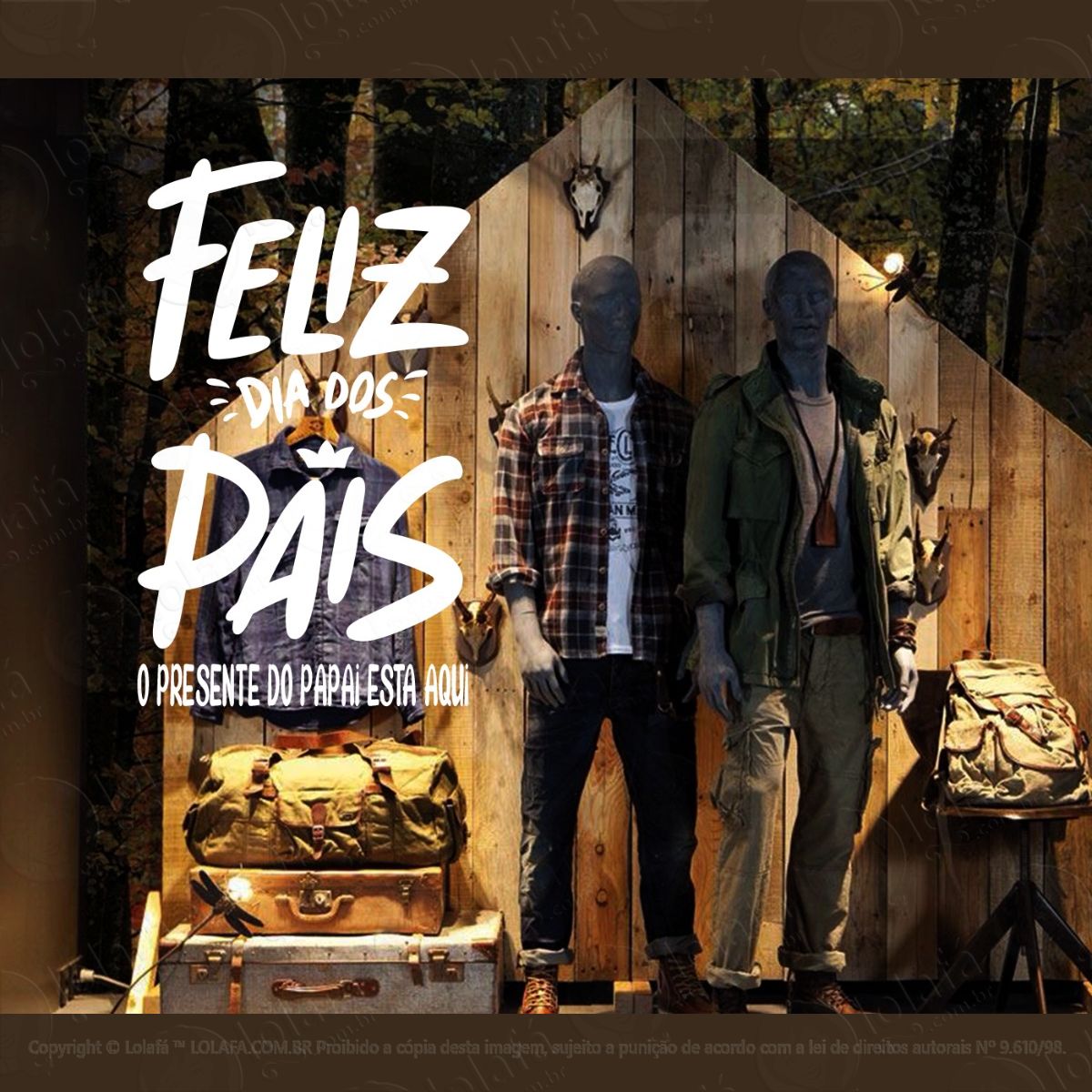 Adesivo Dia Dos Pais Vitrine Loja Roupa Sapato Fachada Mod:2848