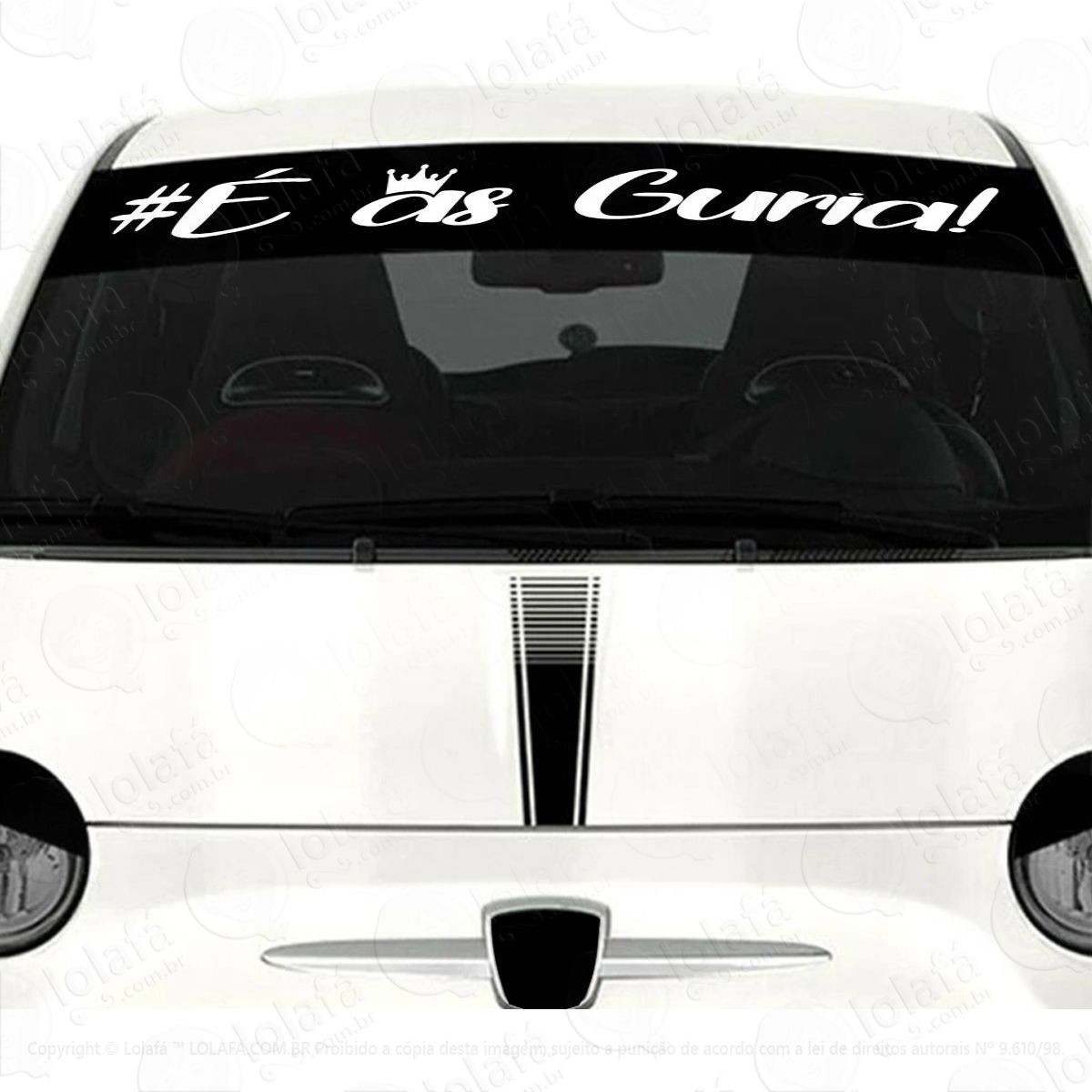 adesivo para brisa É as guria carro rebaixado dub som auto mod:2866