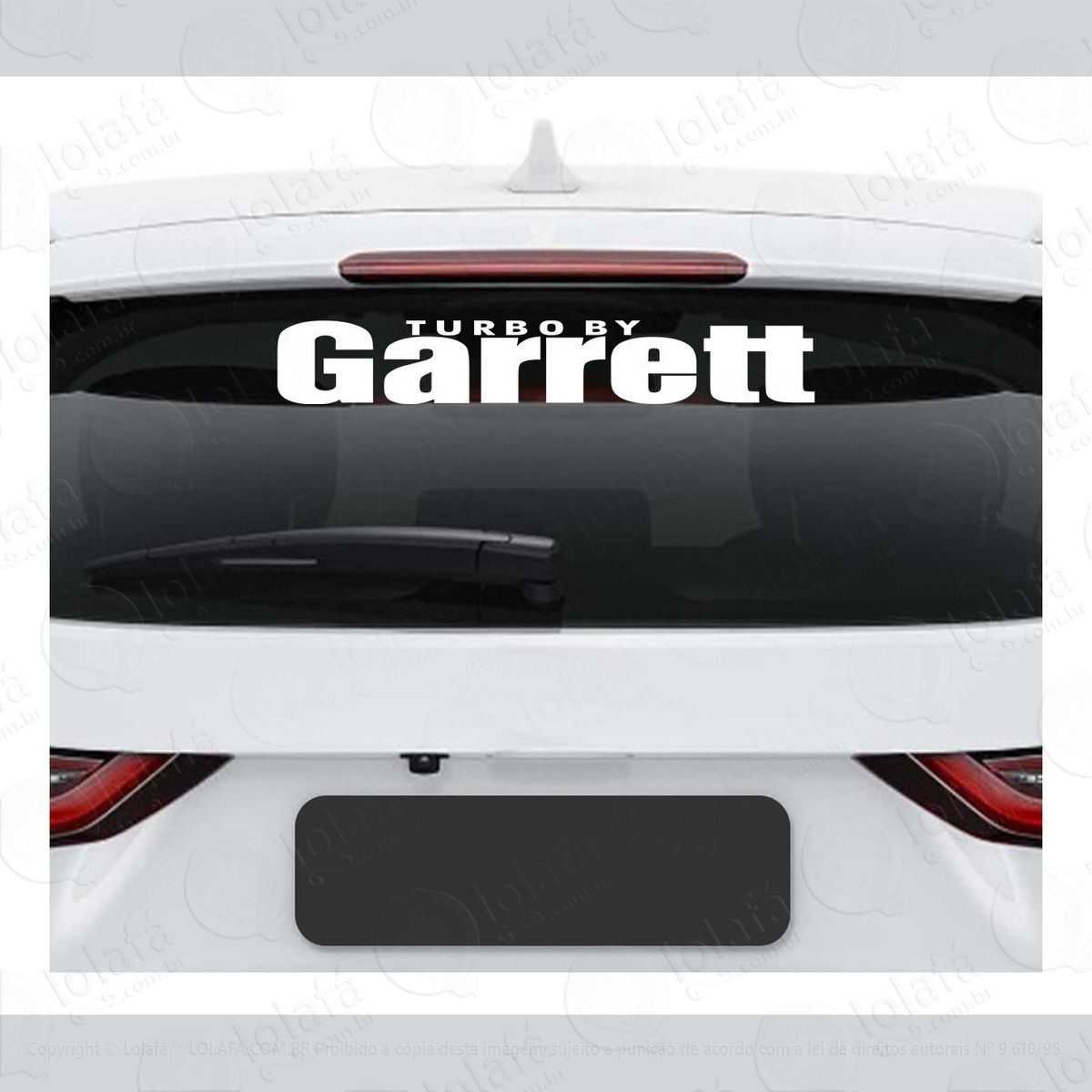 adesivo garrett turbo rebaixado dub som vidro veiculo mod:2878