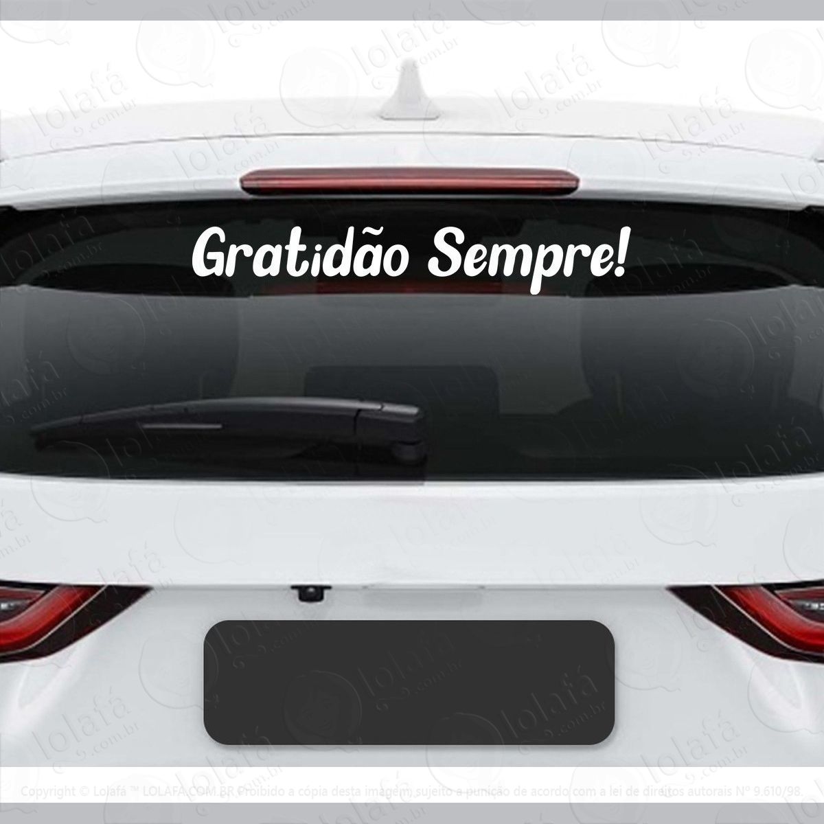 adesivo gratidão sempre carro automotivo dub vidro vinil mod:2922