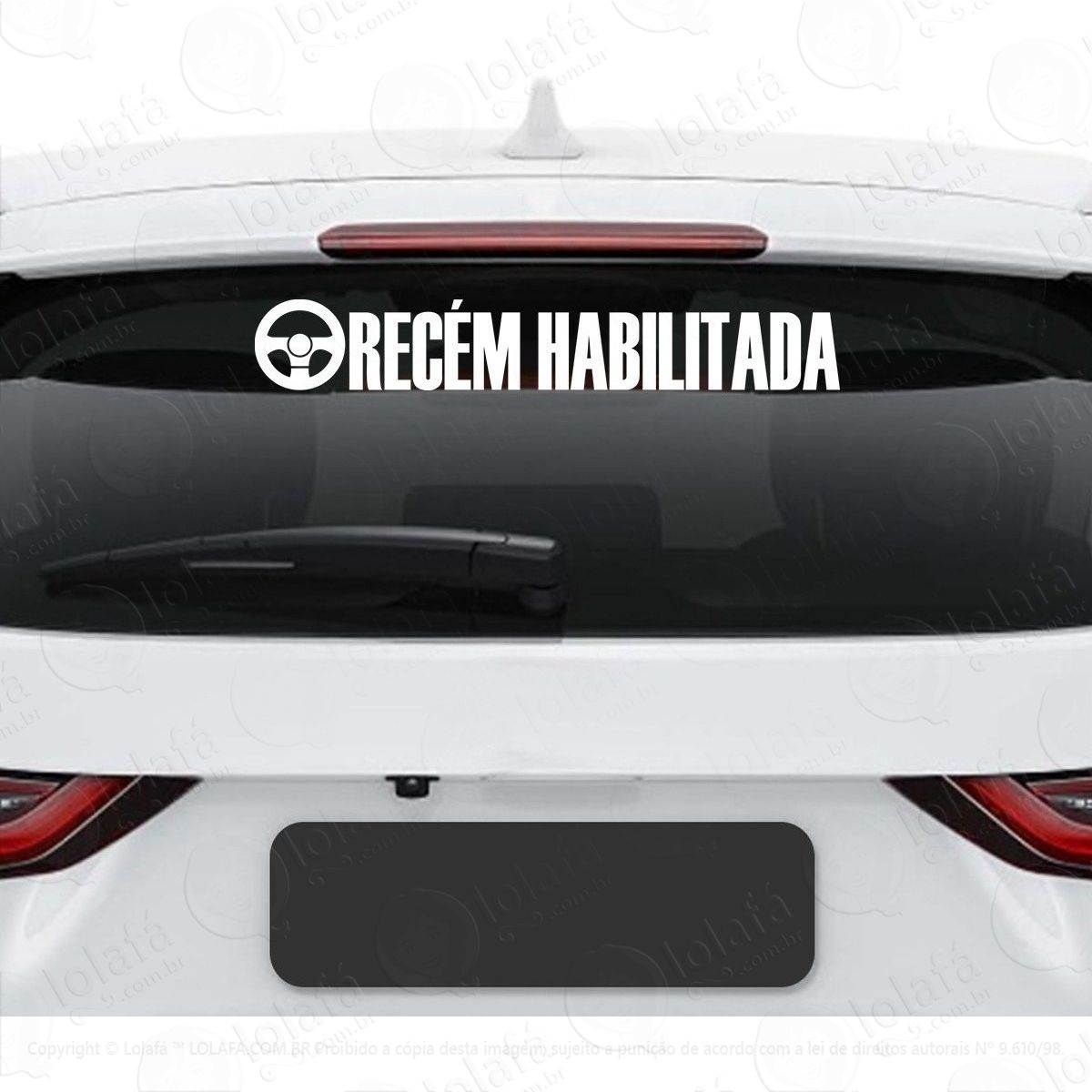 adesivo recém habilitada carta nova carro vidro vinil mod:3017